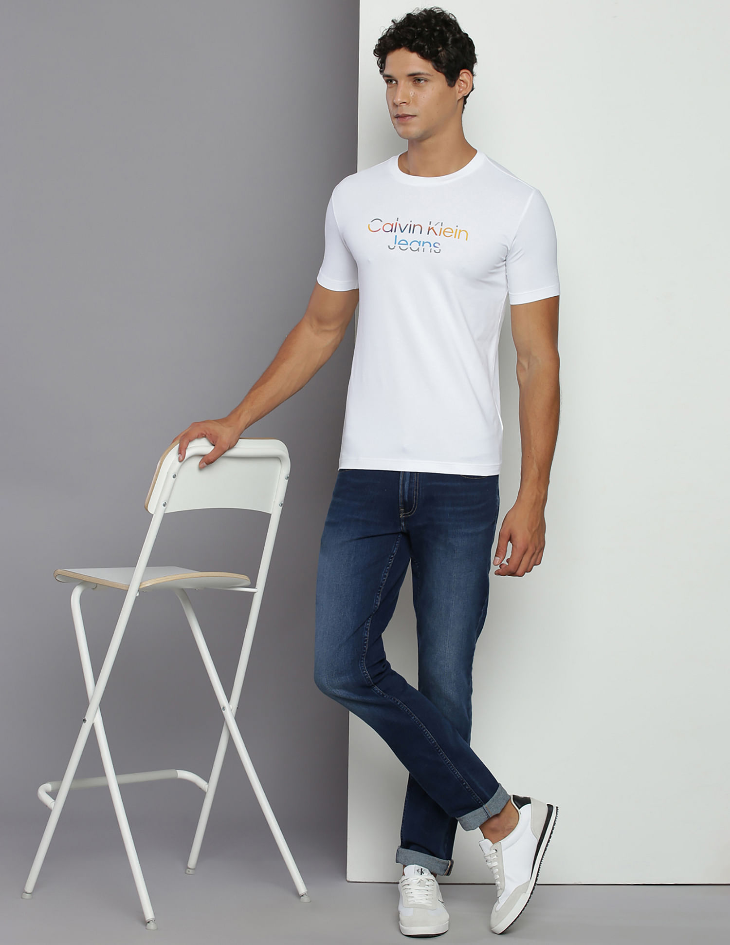Calvin Klein Brand Print Gradient T-Shirt