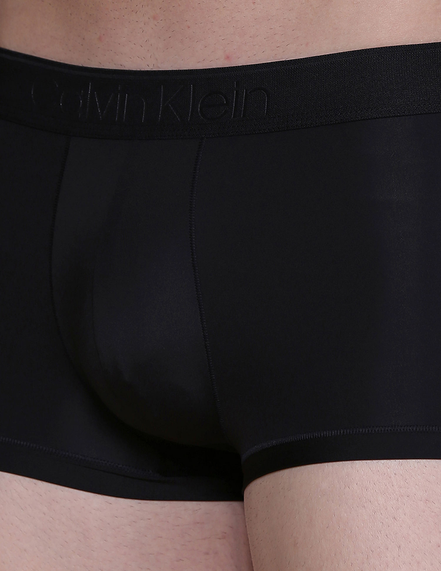 Buy Calvin Klein Underwear Men Black Luxurious Microfiber Solid Trunks -  NNNOW.com