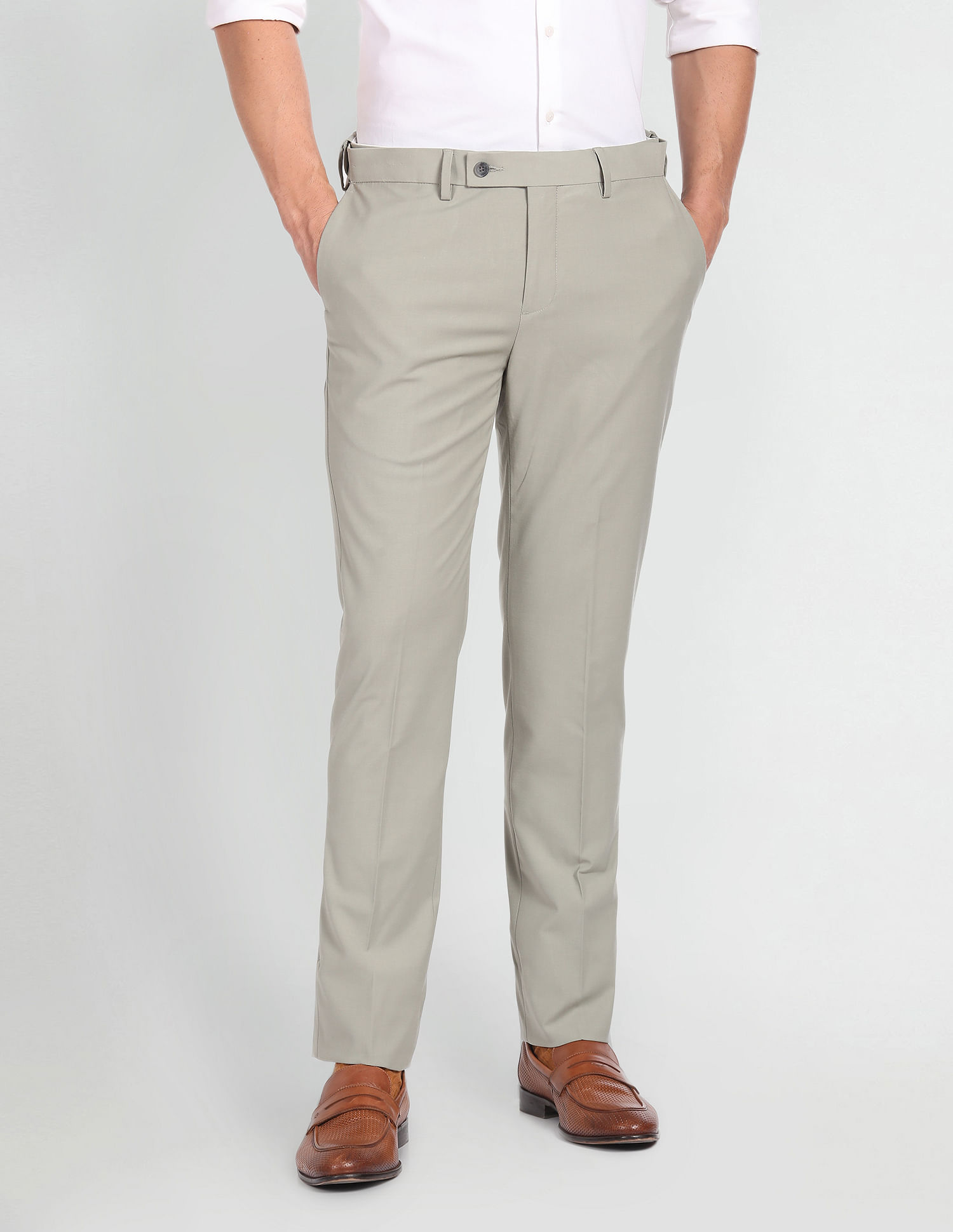 Ayolanni Men Skinny Cotton Pants Parachute Elastic Waist Twill Trousers  Slim Fit Streetwear Pant with Pockets - Walmart.com