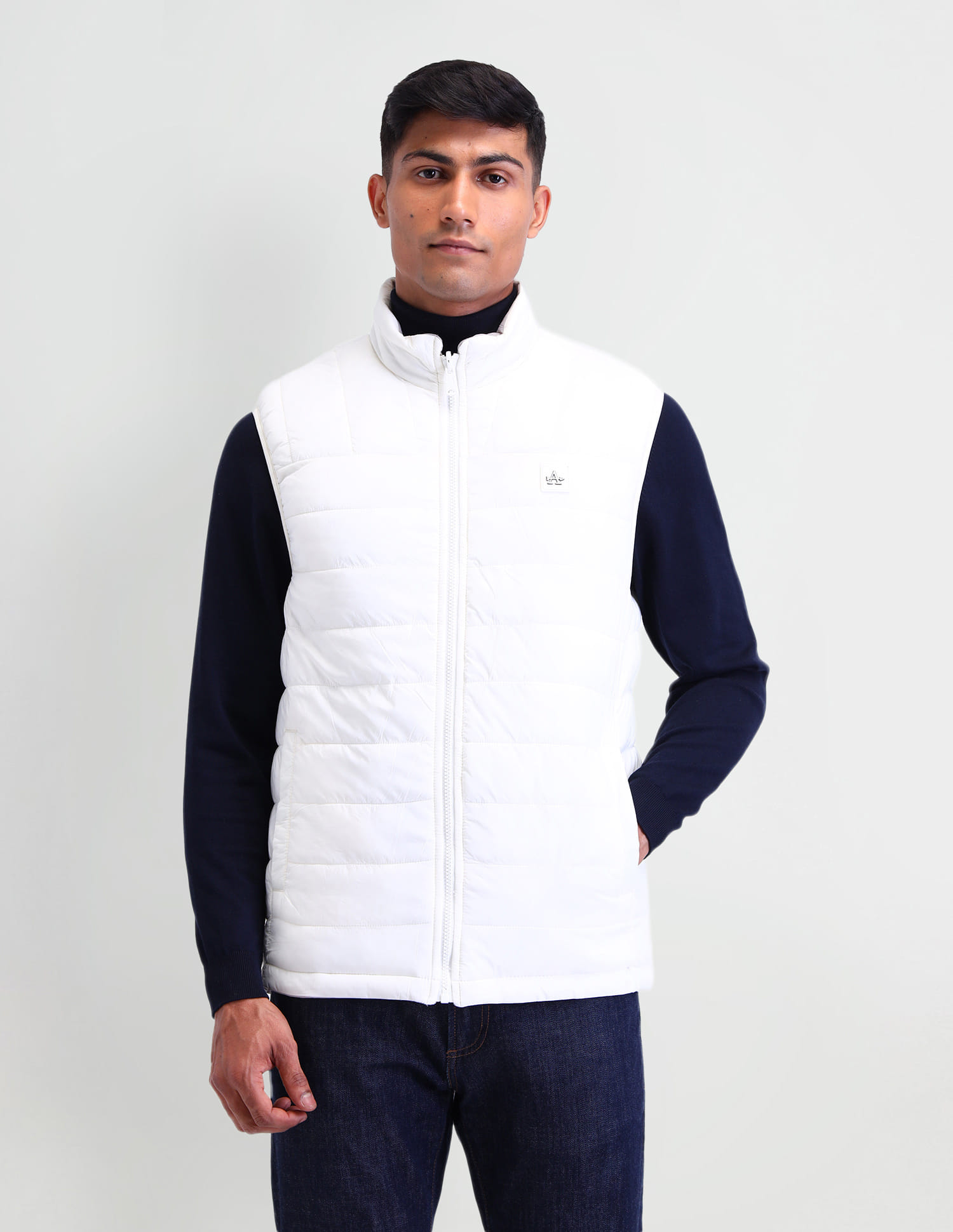 Buy Arrow Sport Solid Regular Fit Reversible Jacket - NNNOW.com