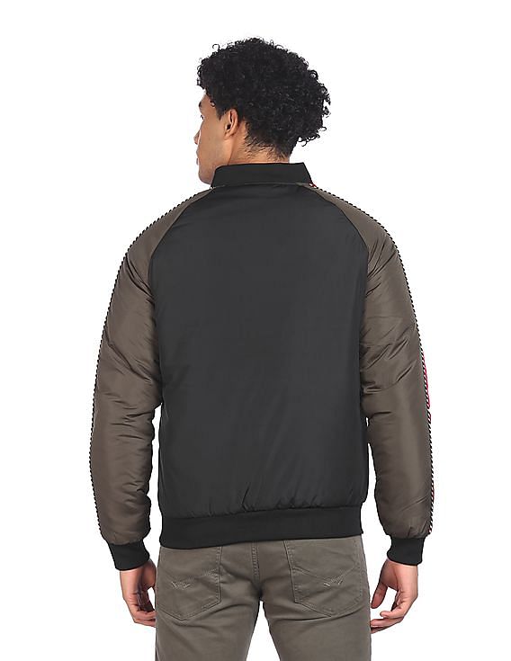 Flying Machine Colour Block Bomber Jacket