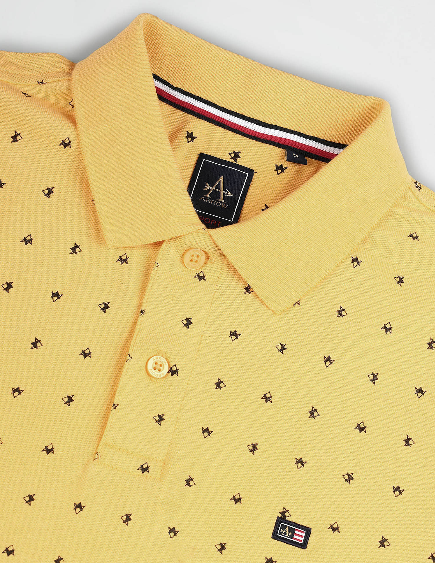 Arrow Sports Geometric Print Regular Polo Shirt