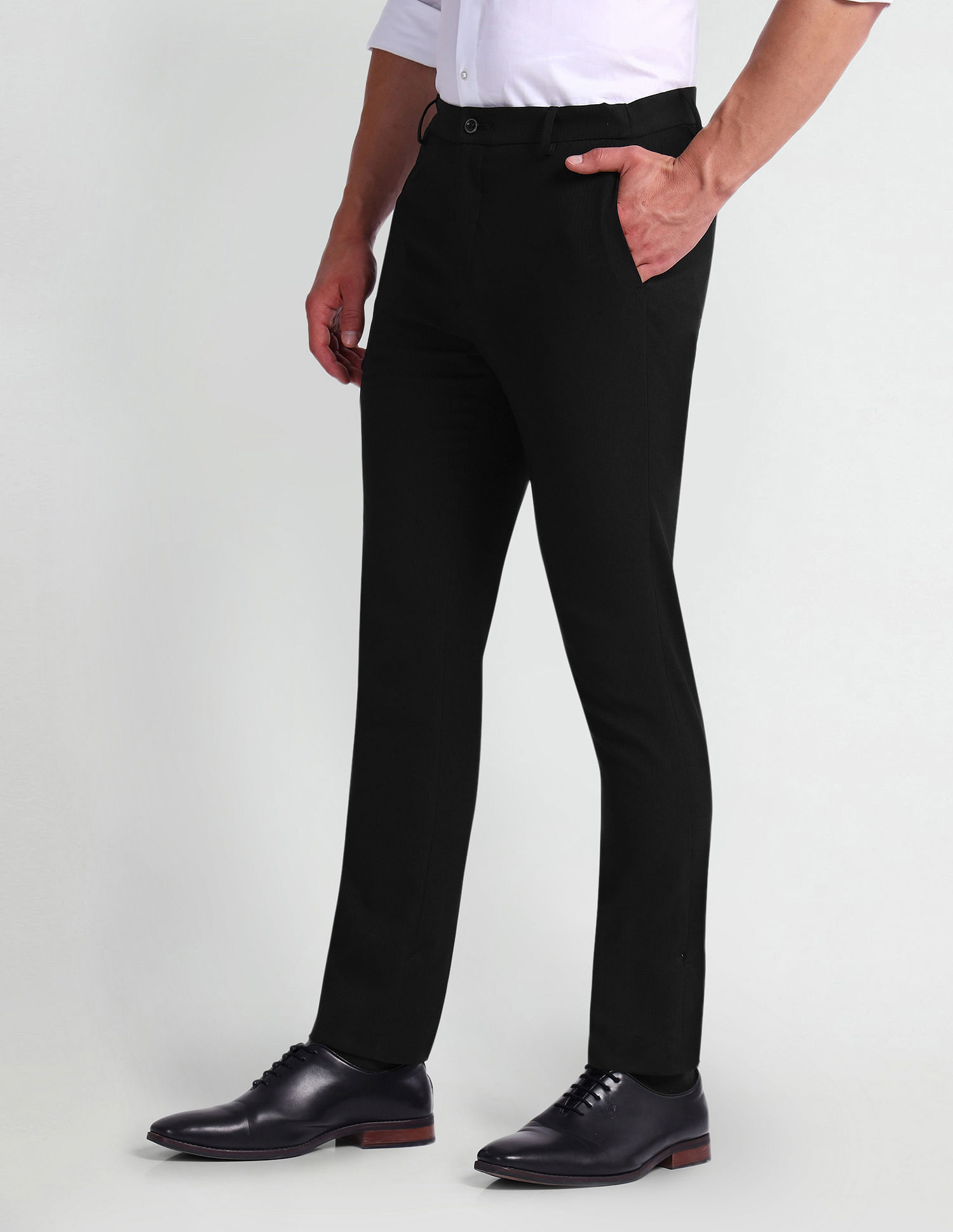 Arrow Newyork Smart Flex Super Slim Fit Trousers