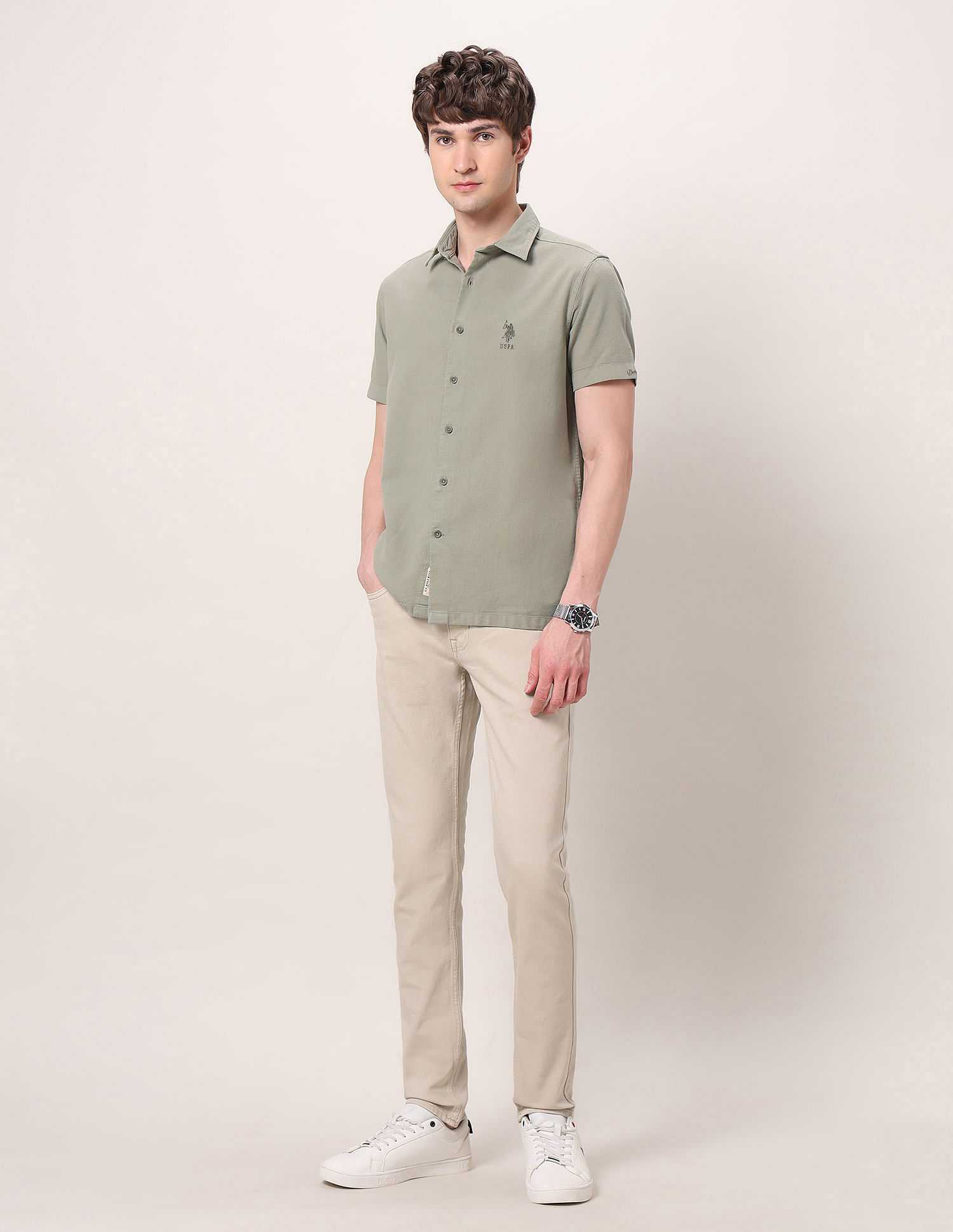 U.S. Polo Assn. Denim Co. Pure Cotton Dobby Shirt