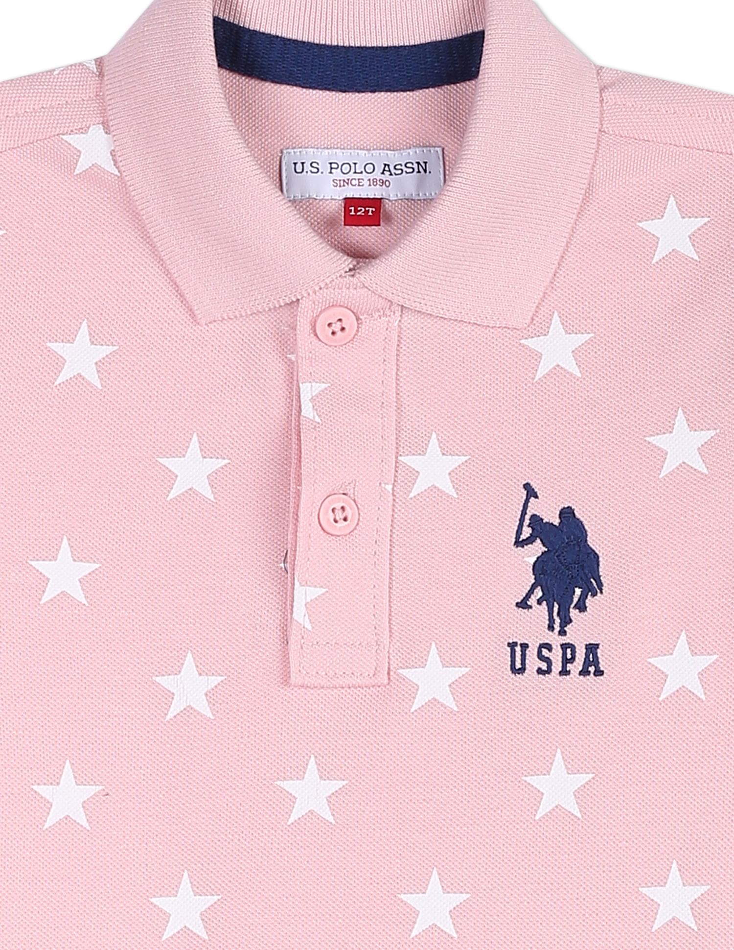 U.S. Polo Assn. Kids Graphic Print Cotton Polo Shirt