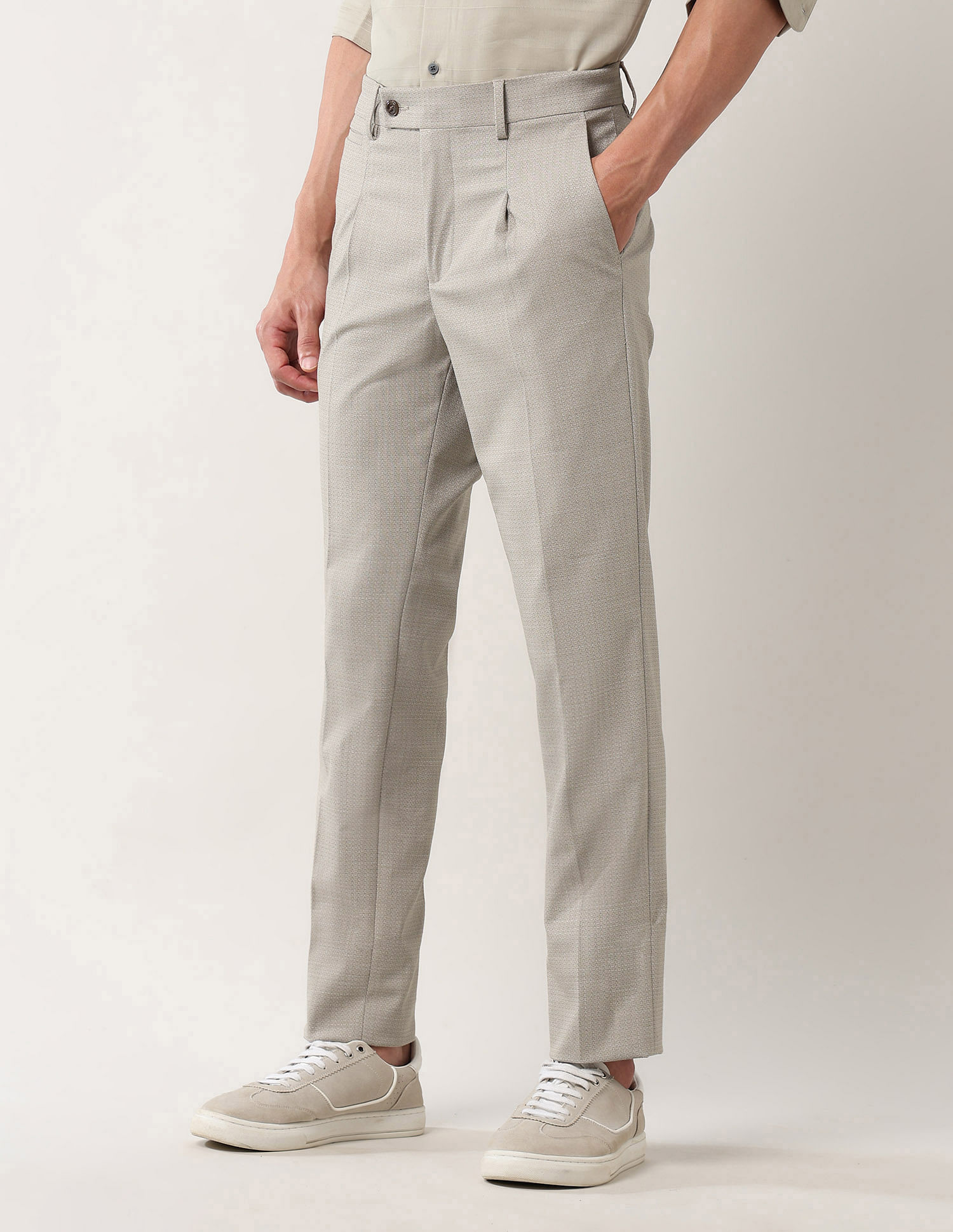 Arrow Newyork Textured Dobby Autoflex Trousers