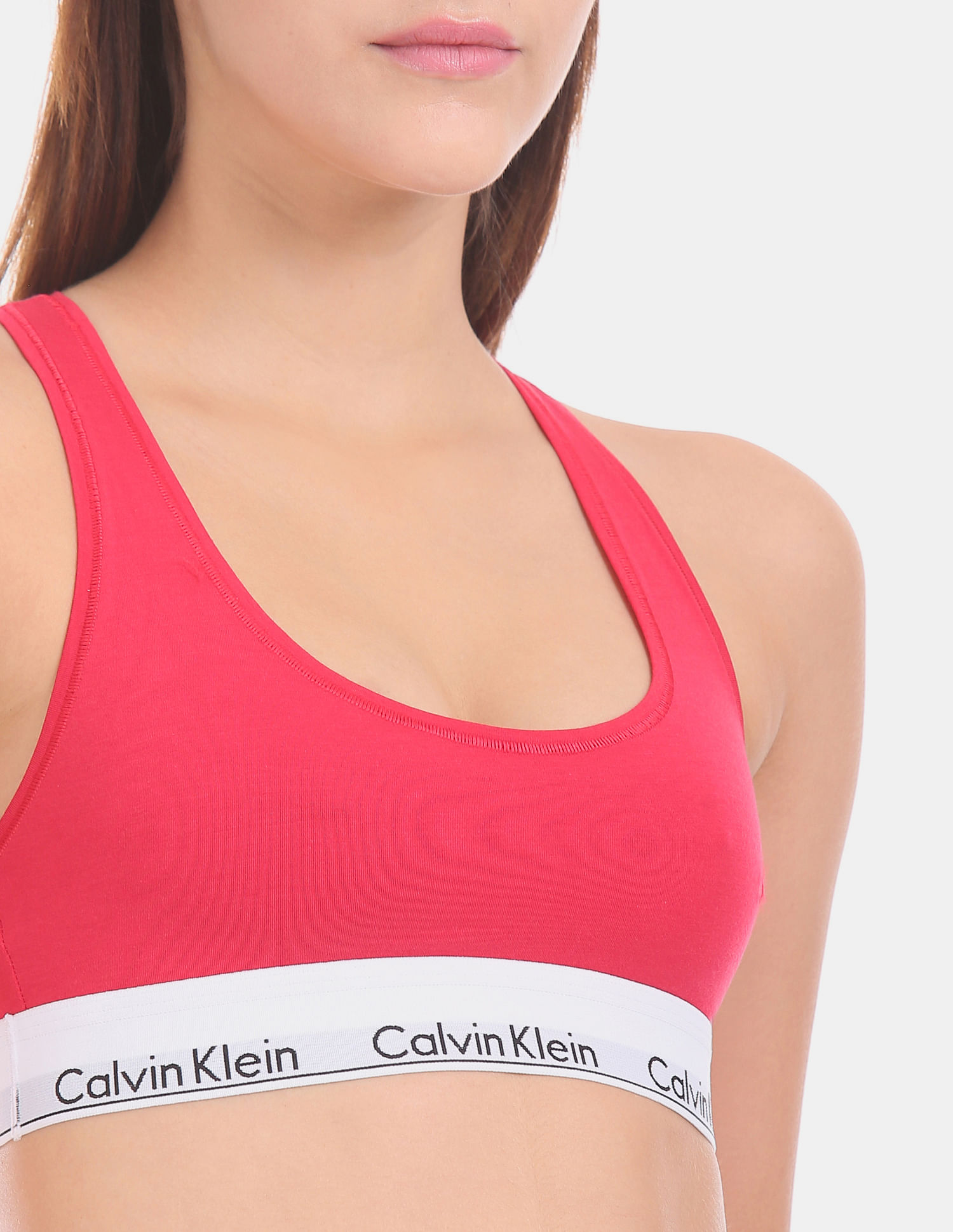Calvin Klein Underwear Wmns Unlined Bralette Red - Womens - (Sports ) Bras  Calvin Klein Underwear