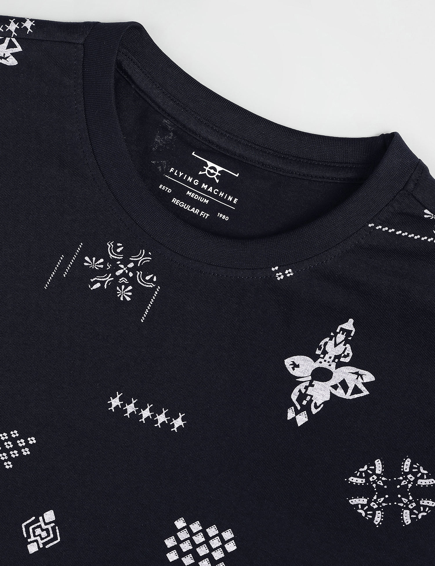 Flying Machine Graphic Print Cotton T-Shirt