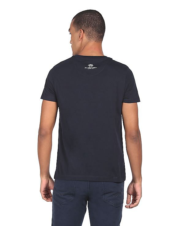 U.S. Polo Assn. Denim Co. Ribbed Neck Brand Print T-Shirt