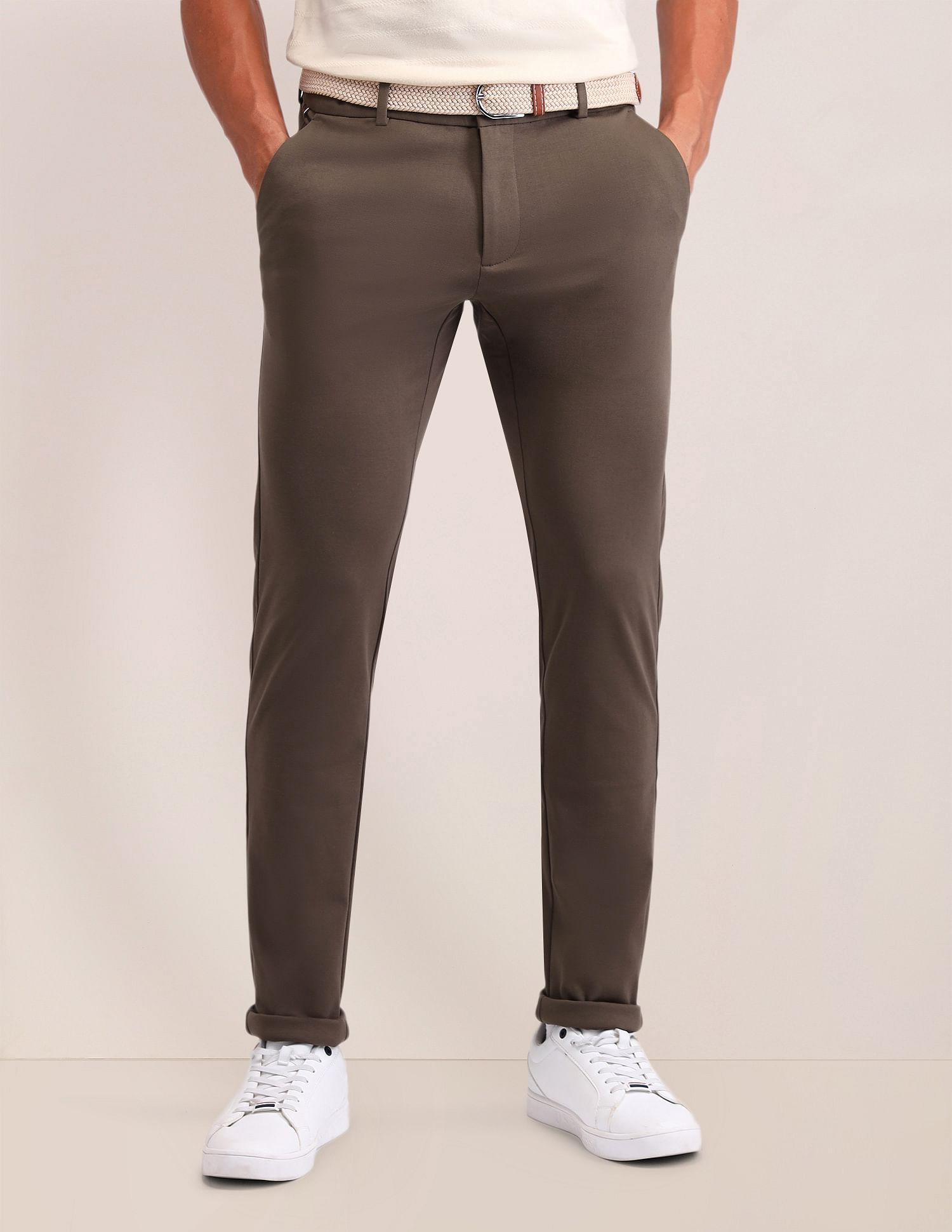 U.S. Polo Assn. Austin Slim Fit Solid Trousers