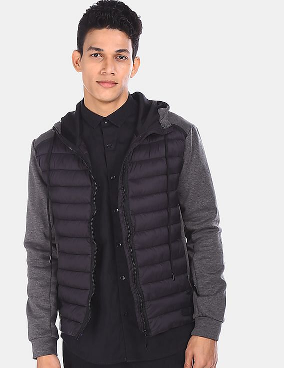 Solid Grey Mens Half Sleeve Cotton Hooded Jacket at Rs 600/piece in Ludhiana-sieuthinhanong.vn