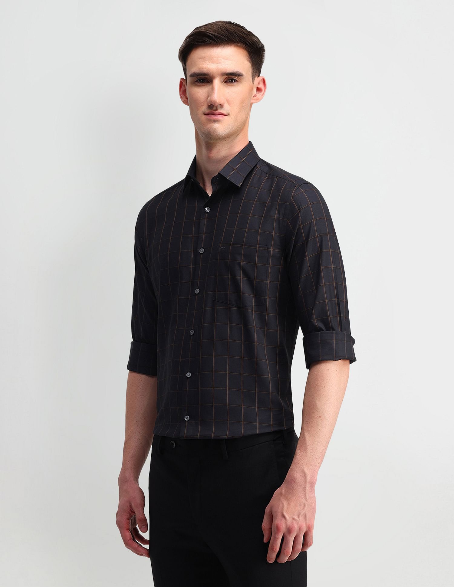 Arrow Dobby Windowpane Checked Shirt