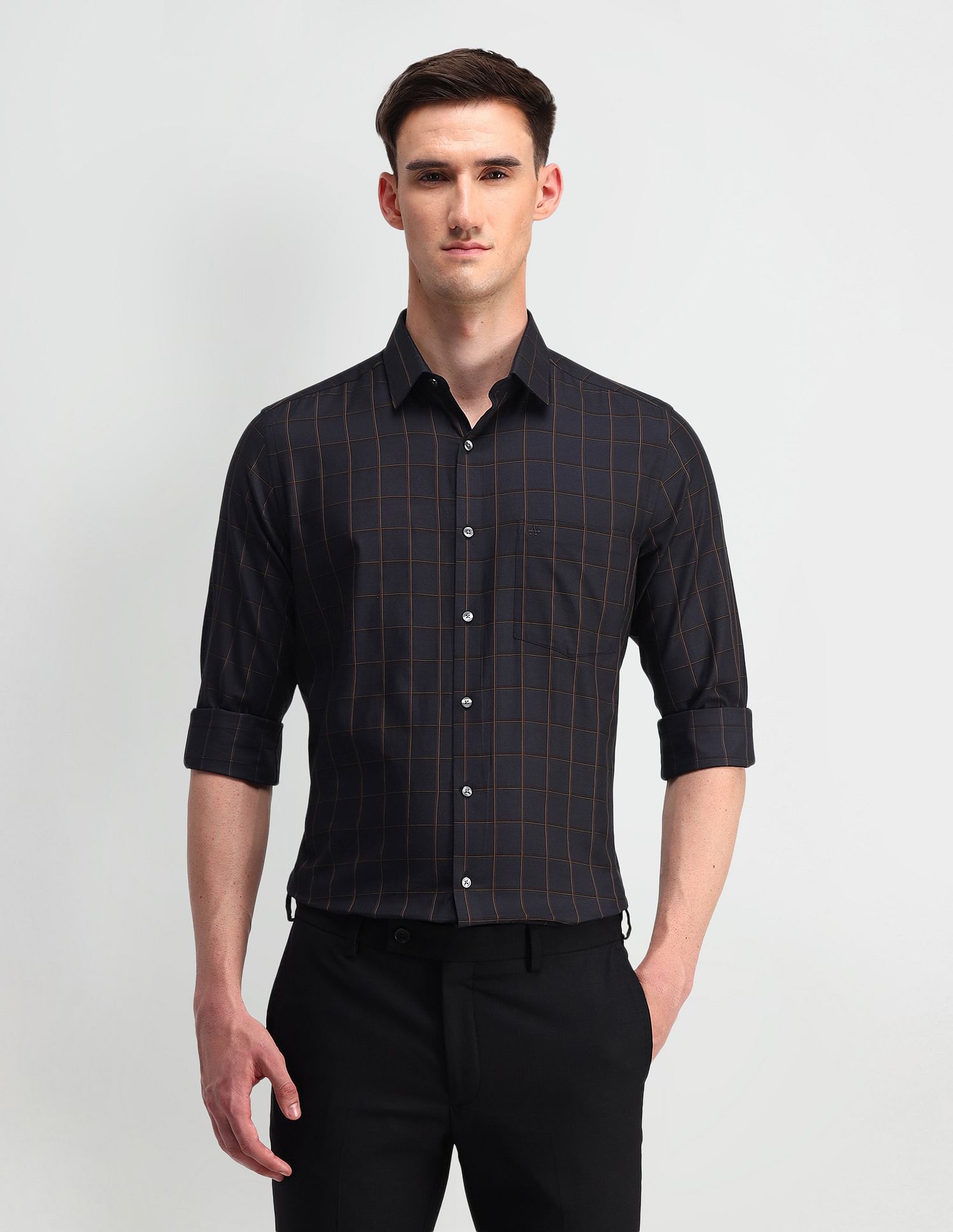 Arrow Dobby Windowpane Checked Shirt