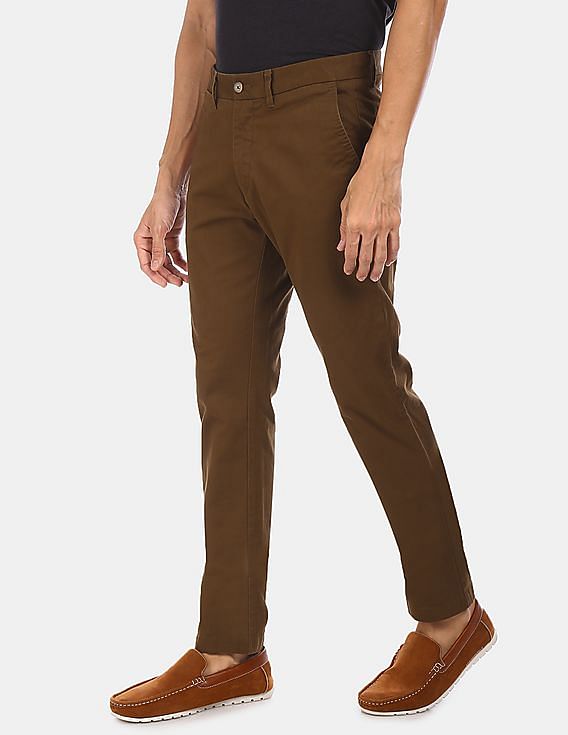 Buy Clavelite Formal Flat Front Trouser Pant for Men Gents Regular fit  Cross Pocket Trouser for Office interviews Parties (30, Beige) at Amazon.in