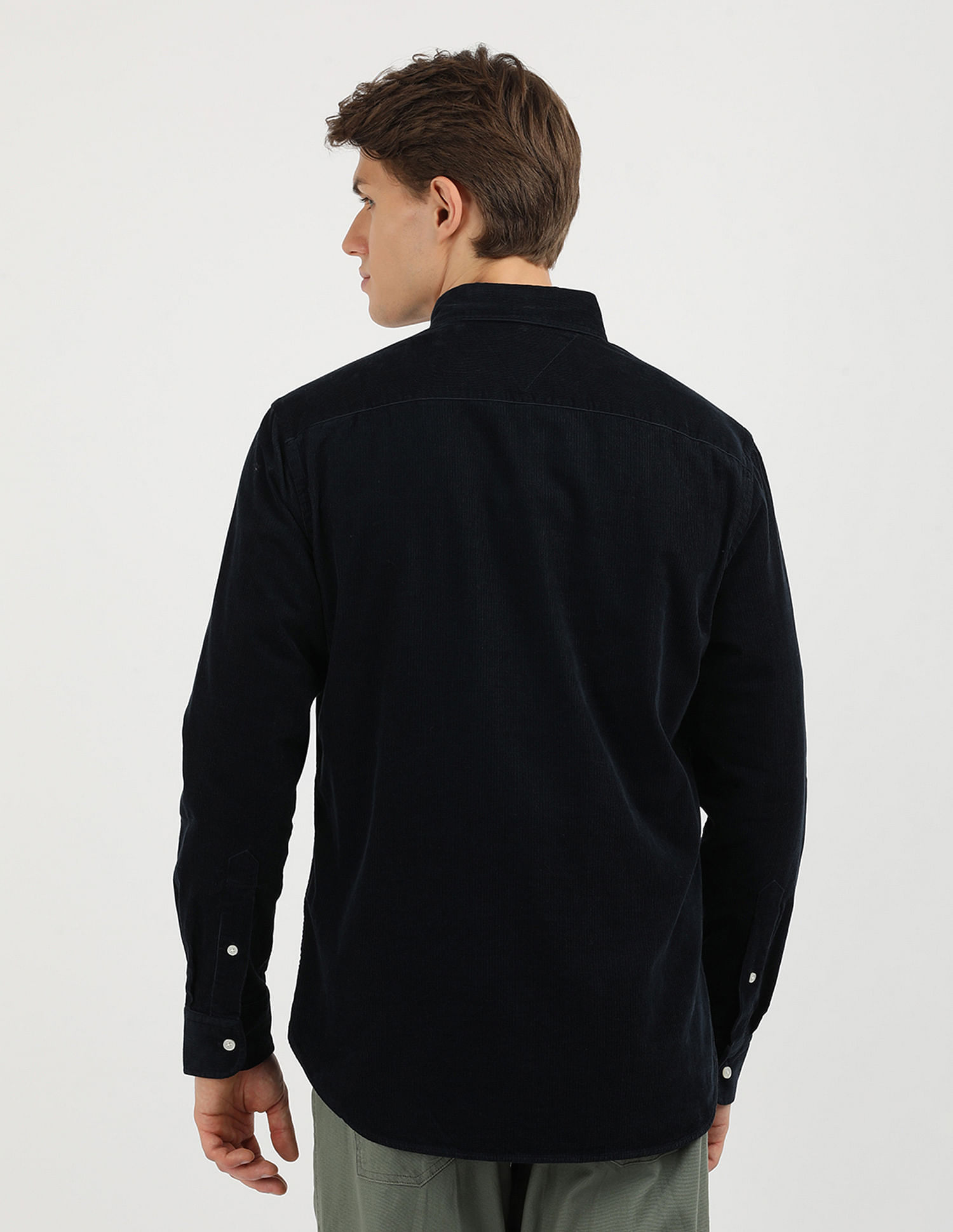 Tommy Hilfiger Solid Corduroy Regular Fit  Shirt