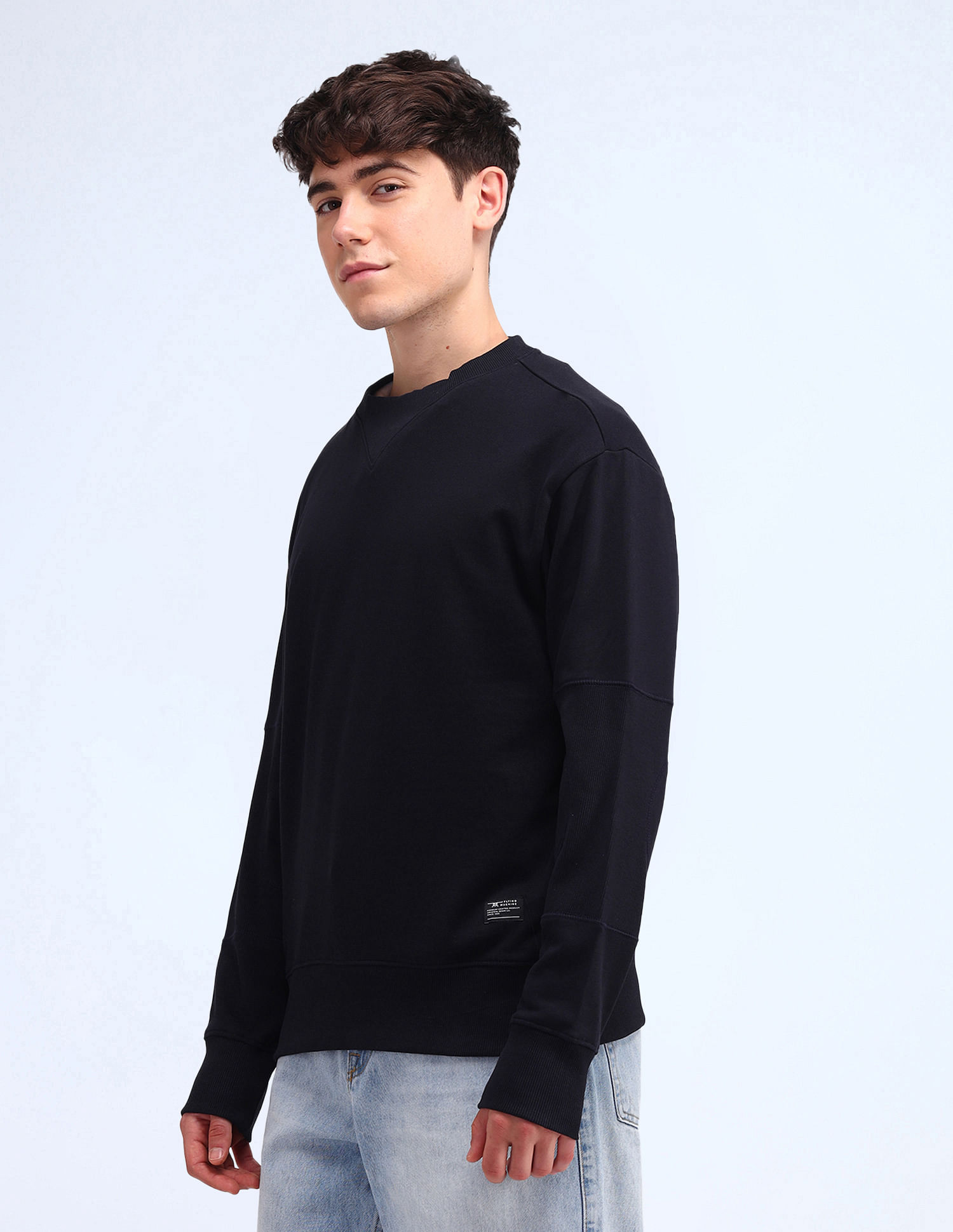 Flying Machine Solid Regular Fit Sweatshirt