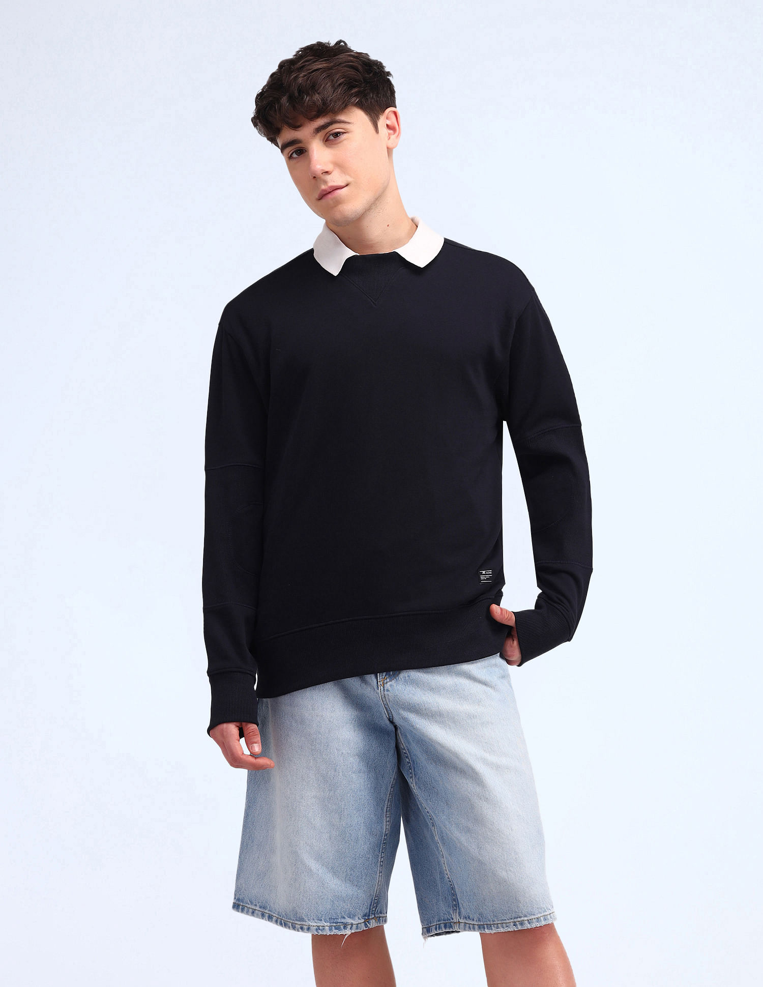 Flying Machine Solid Regular Fit Sweatshirt