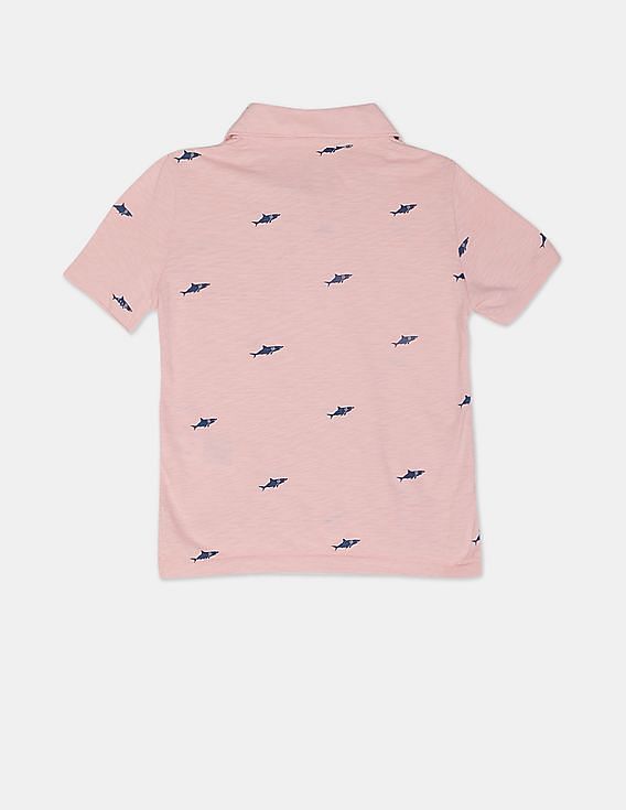 Pink polo shirt for toddler boy best sale