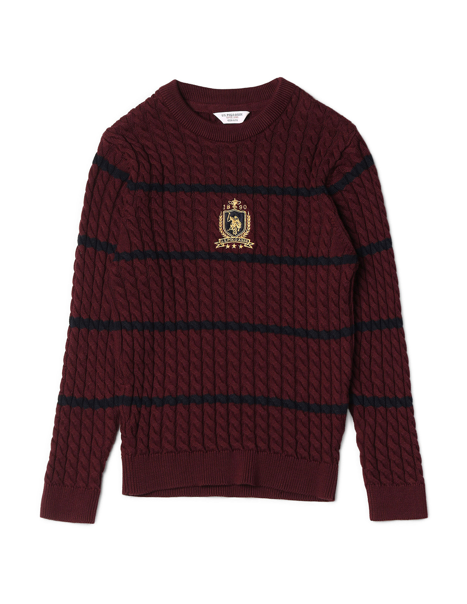 U.S. Polo Assn. Kids Printed Crew Neck Sweater