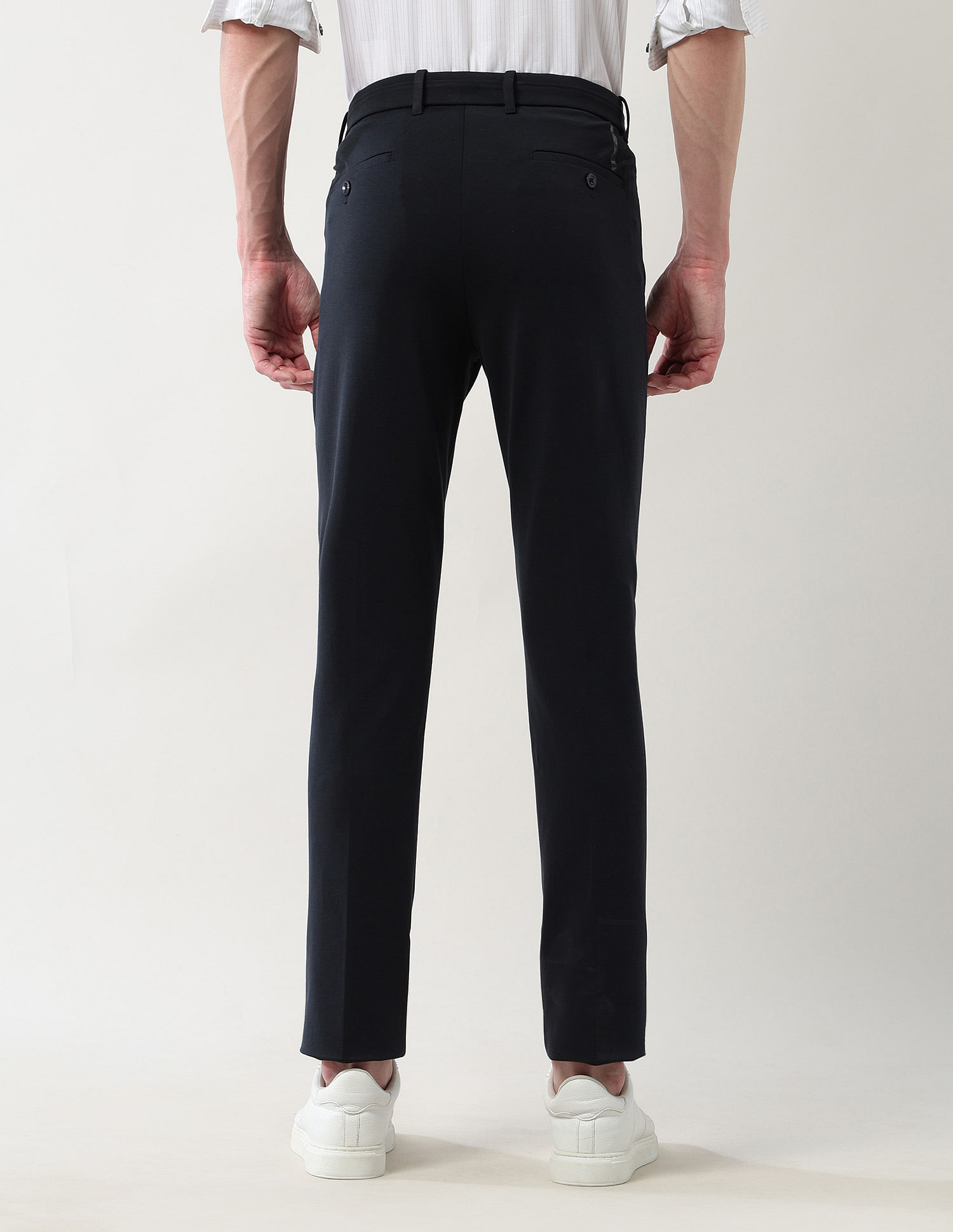 Arrow Newyork Slim Fit Knitted Autoflex Trousers