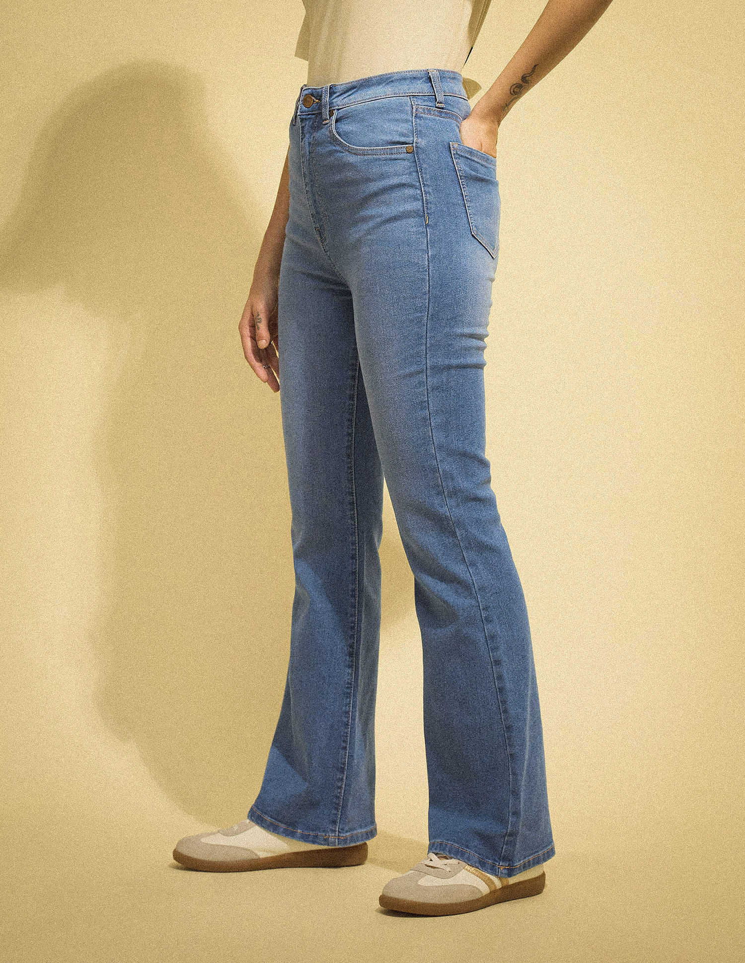 Flying Machine Women K-Street X Flared Fit Vintage Jeans