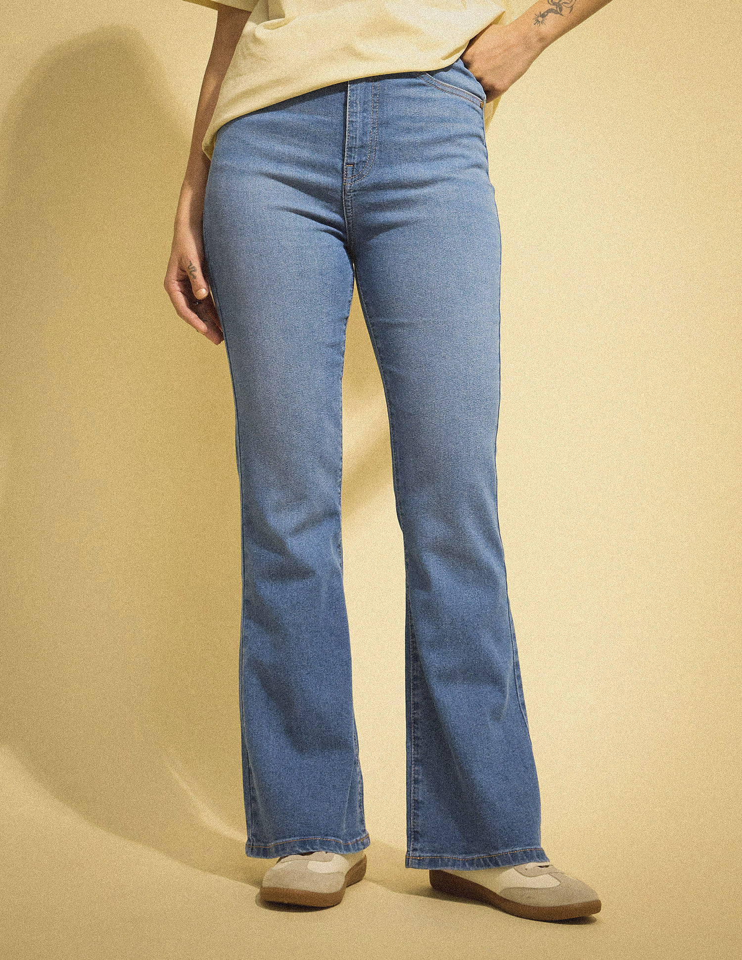 Flying Machine Women K-Street X Flared Fit Vintage Jeans