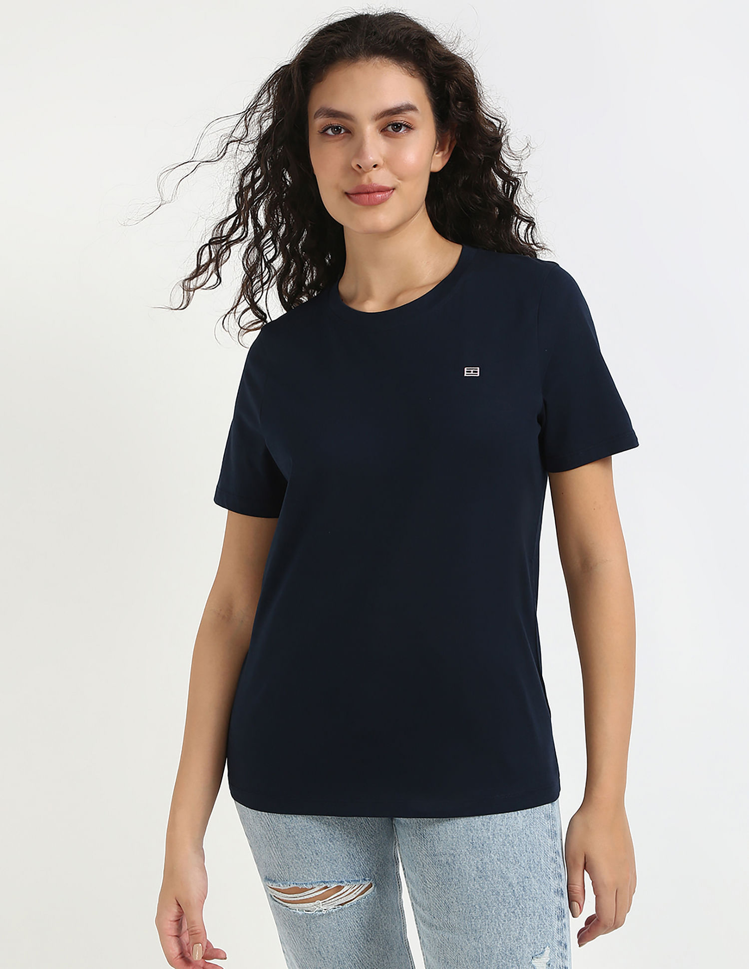 Tommy Hilfiger Solid Regular-Fit Cotton T-Shirt