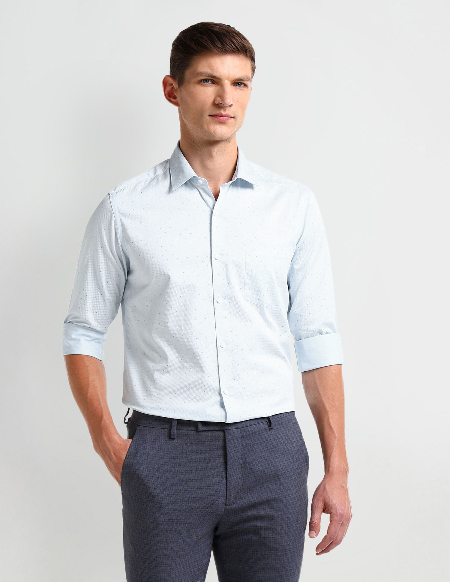 Arrow Manhattan Slim Fit Satin Shirt