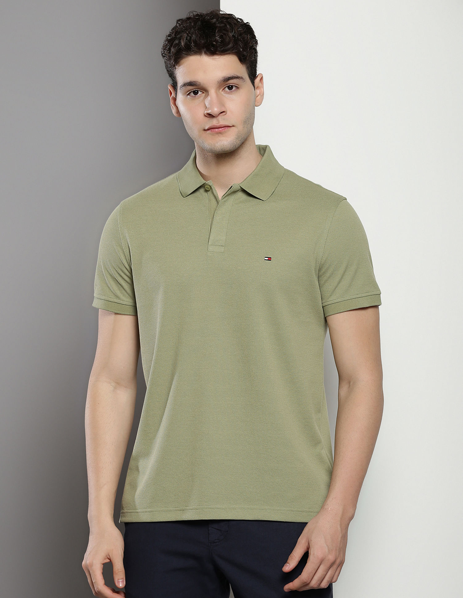 Tommy Hilfiger Sustainable Boucle Solid Polo Shirt