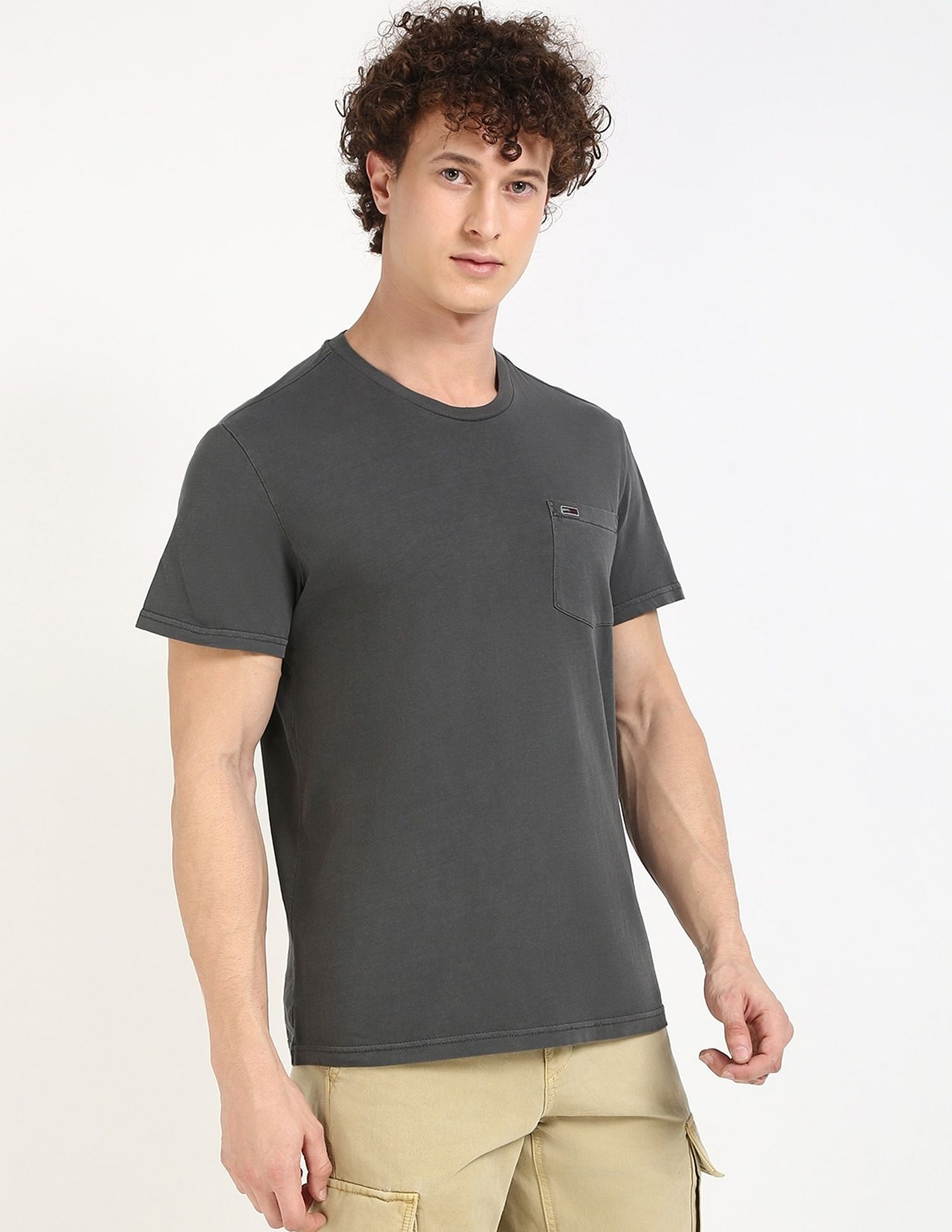 Tommy Hilfiger Solid Slim-Fit Cotton T-Shirt