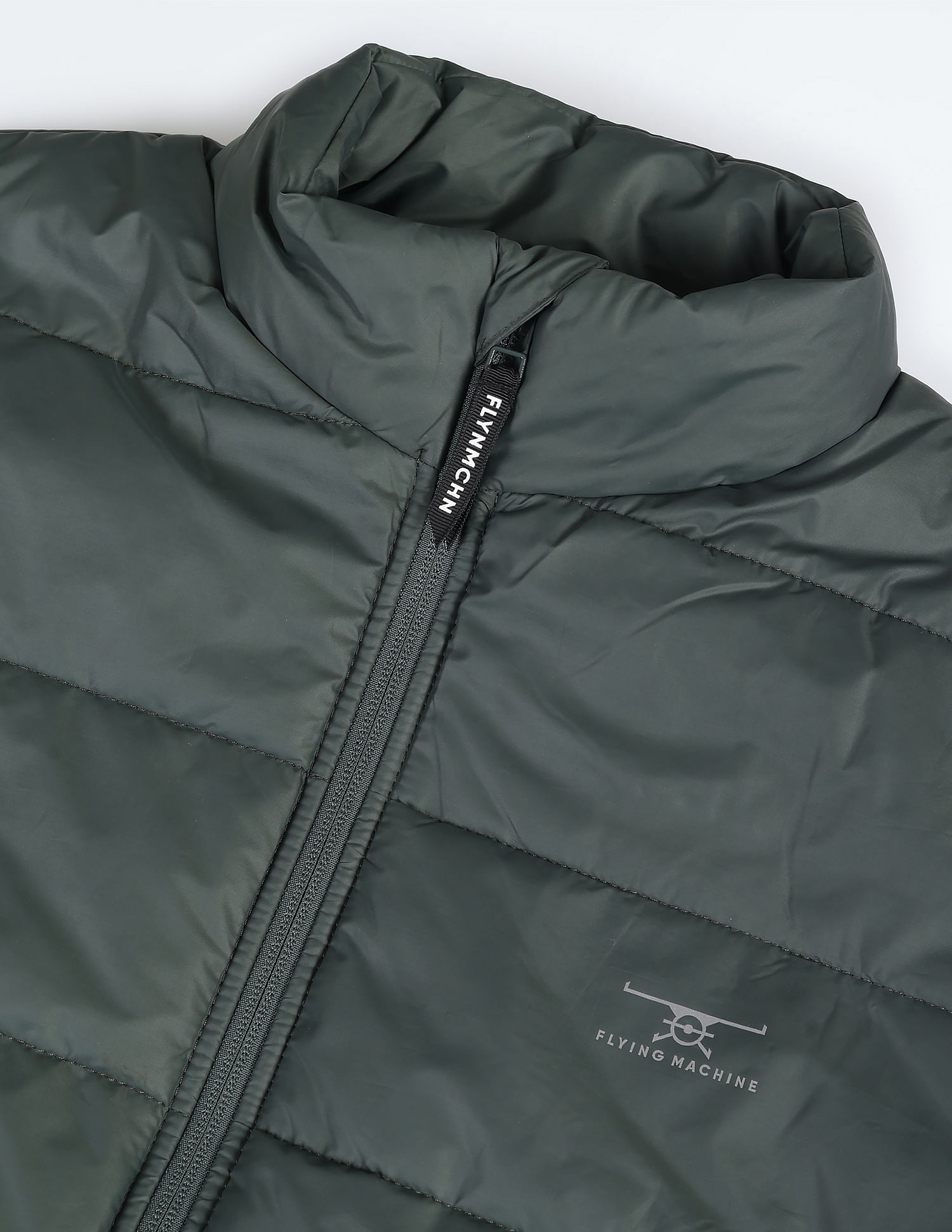 Flying Machine Stand Collar Puffer Jacket