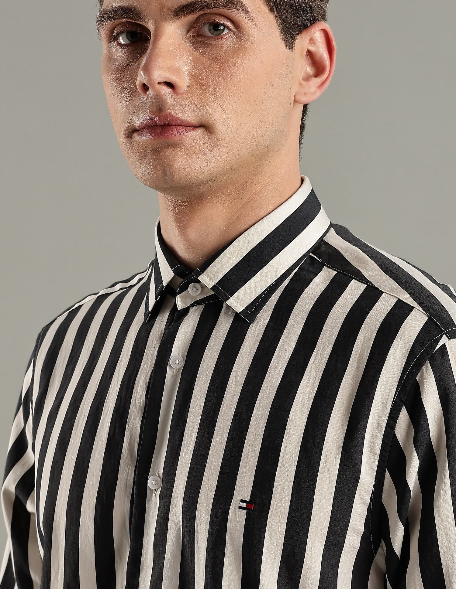 Tommy Hilfiger Striped Regular-Fit Modal Shirt