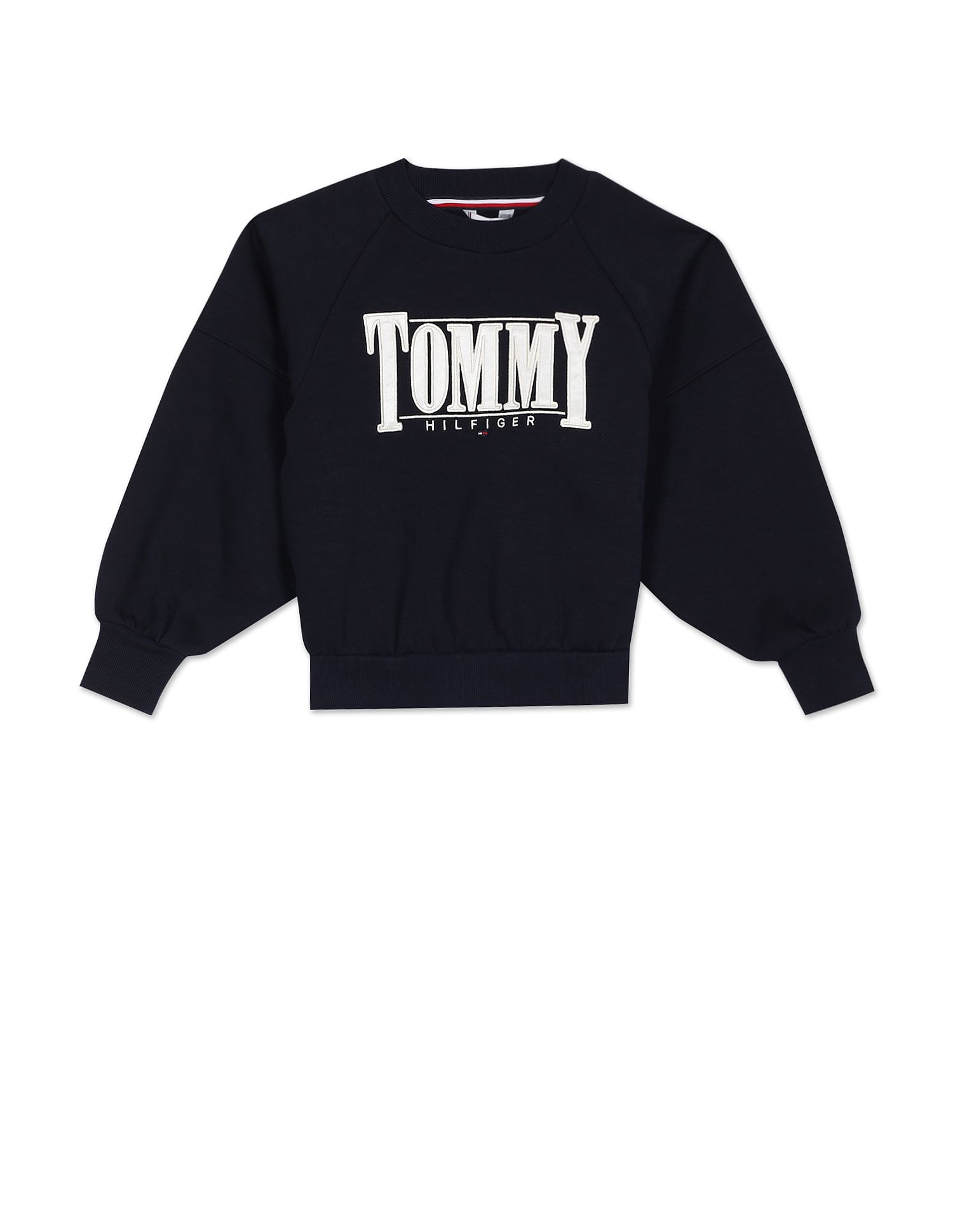 Tommy hilfiger logo hot sale sleeve sweatshirt