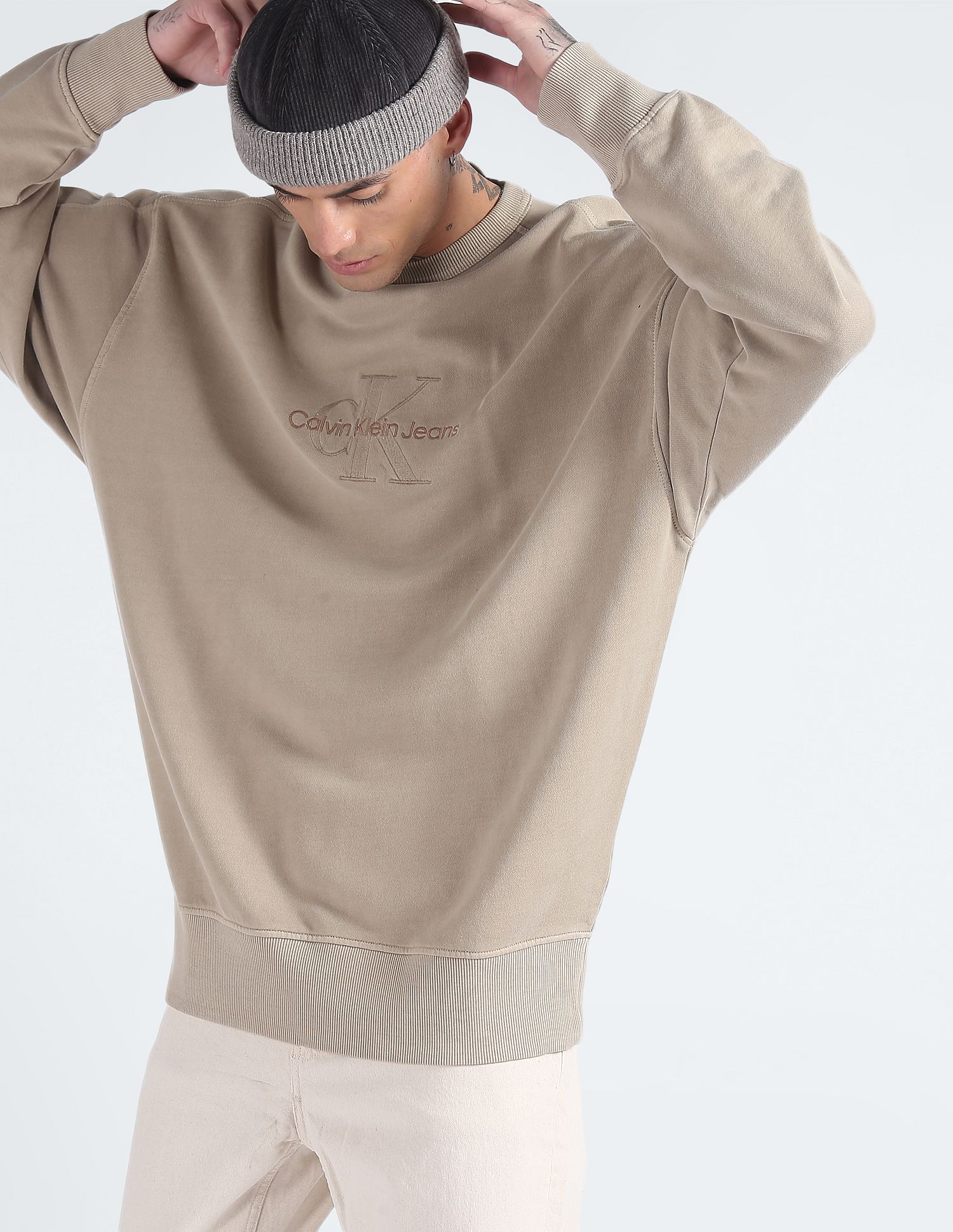Buy Calvin Klein Mineral Dye Oversized Sweatshirt NNNOW