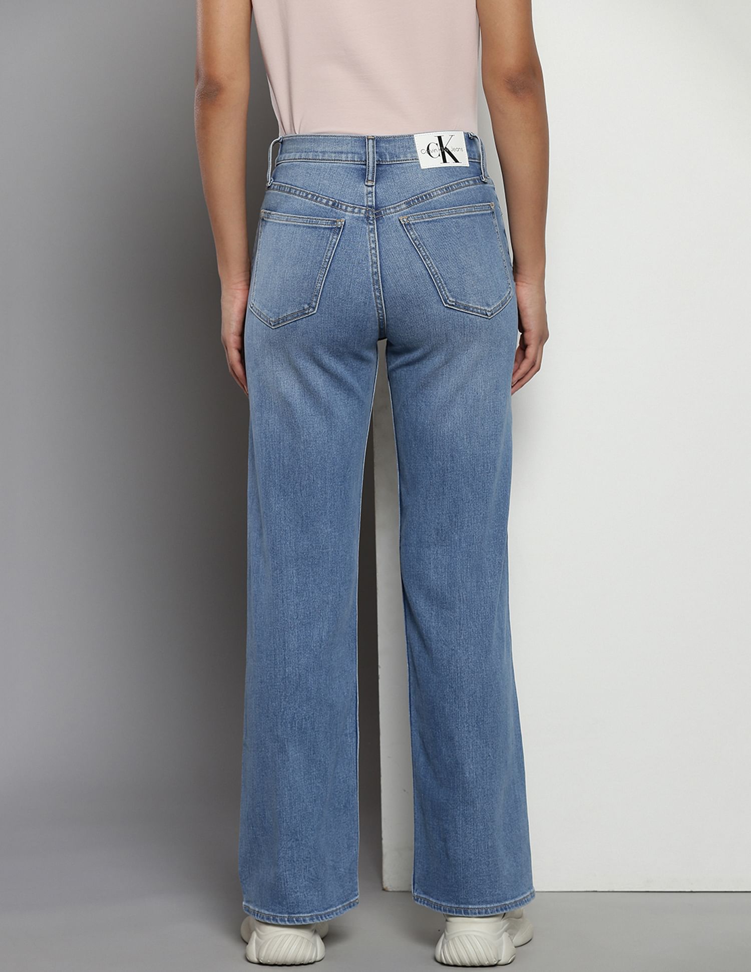 Calvin Klein High Rise Wide Leg Fit Jeans