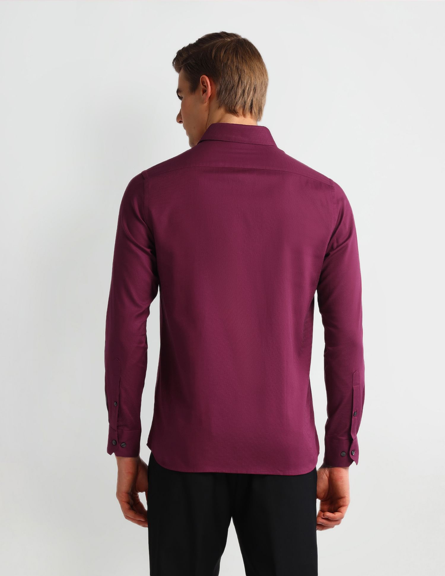 Arrow Self Design Slim Fit Shirt