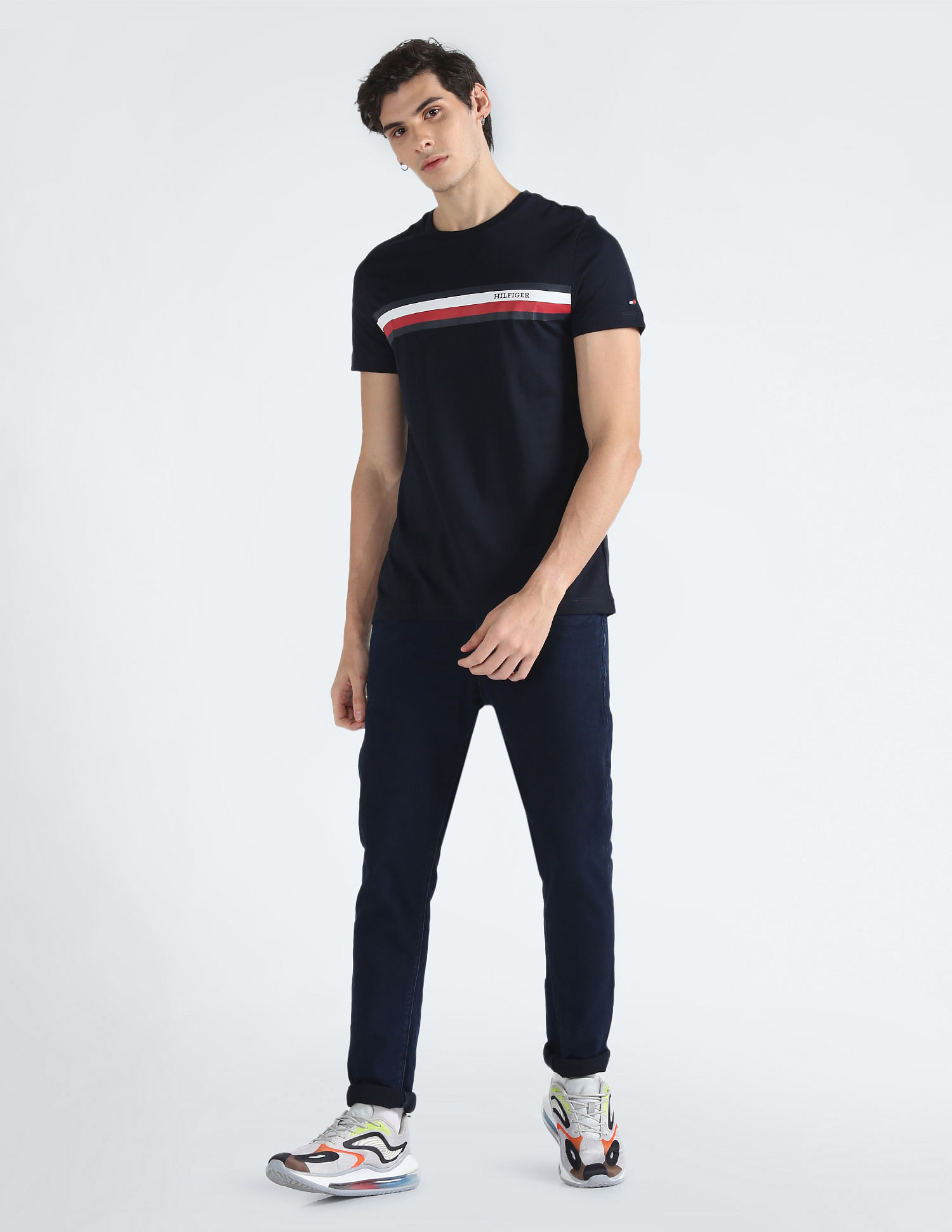 Tommy Hilfiger Transitional Cotton Brand Stripe T-Shirt