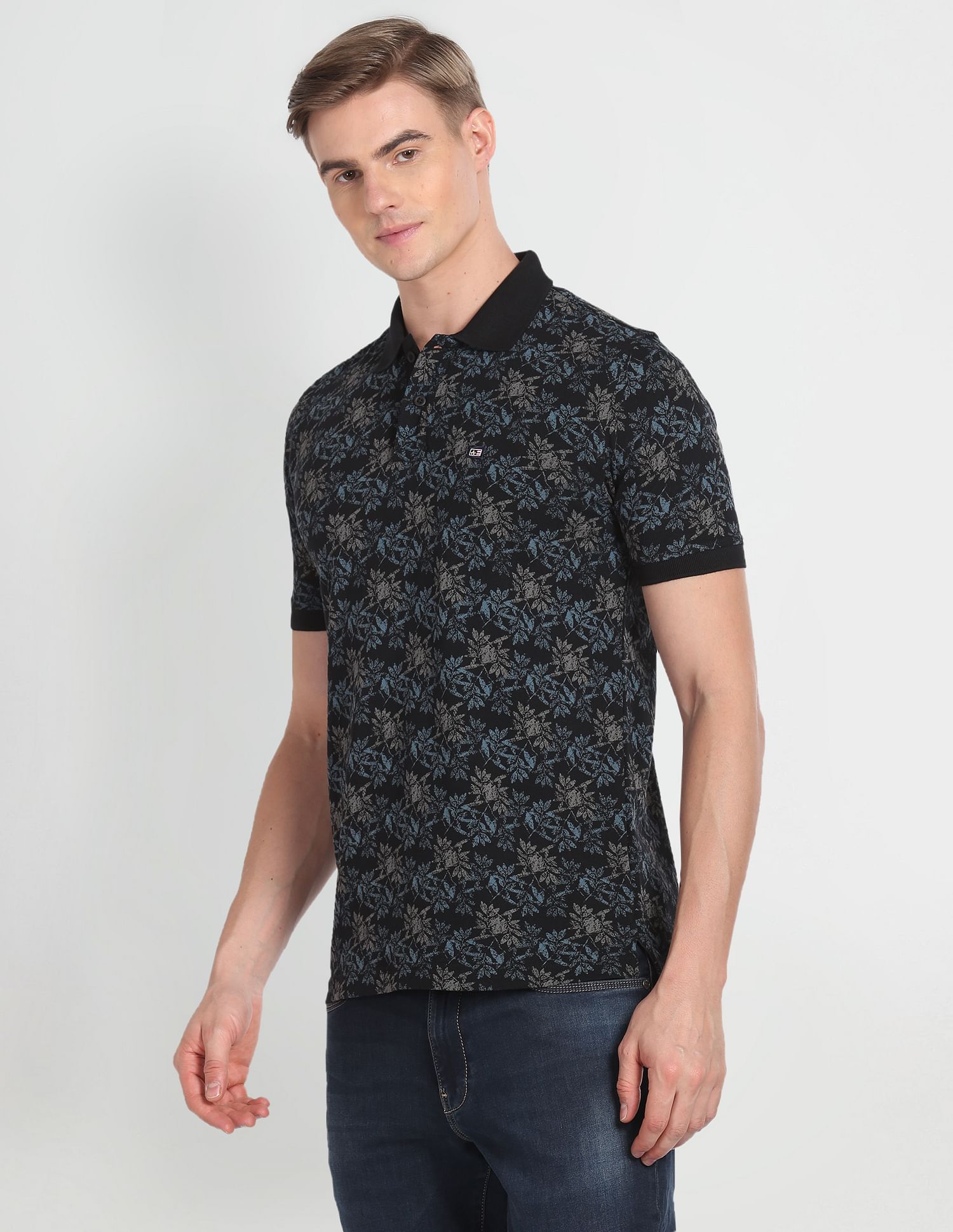 Arrow Sports Compact Cotton Tropical Polo Shirt