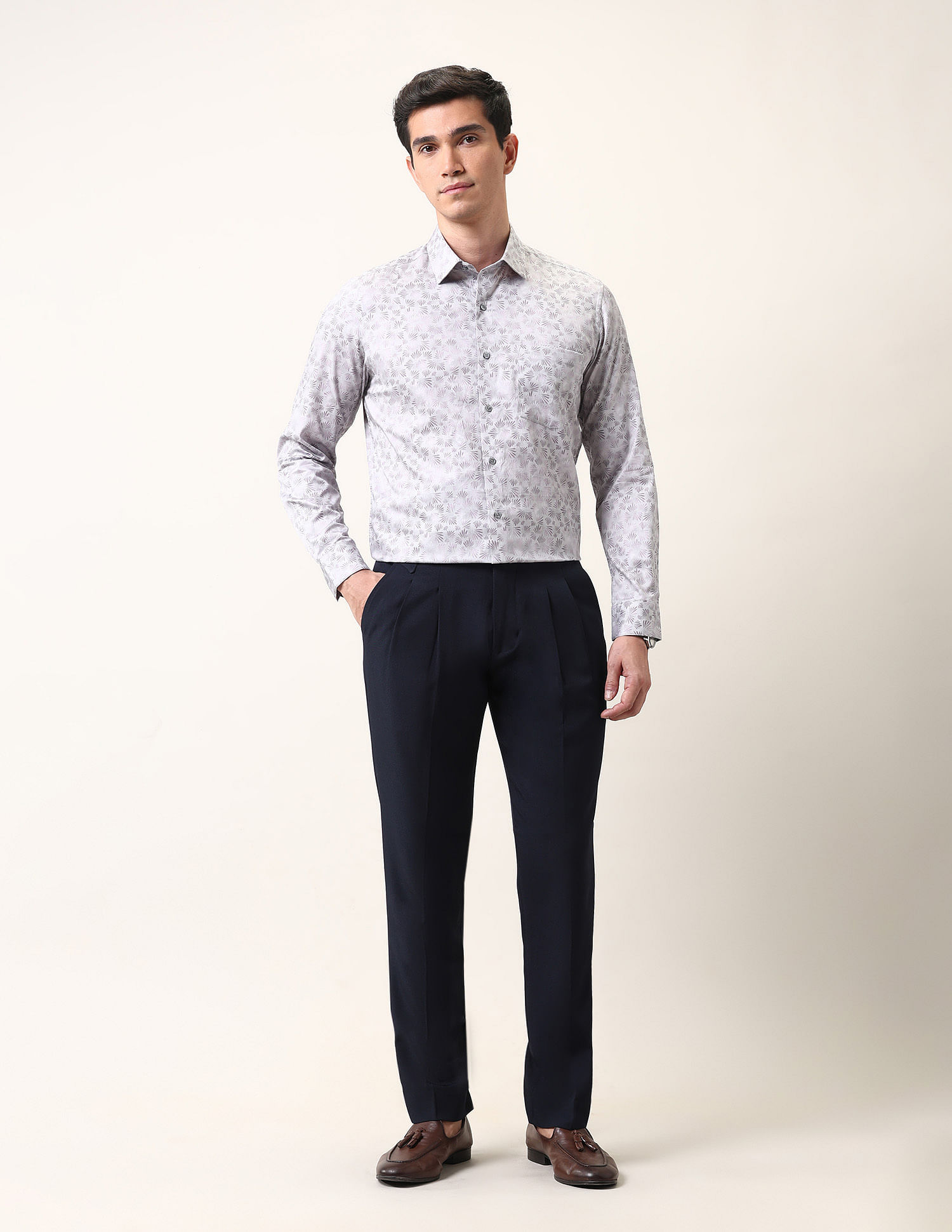 Arrow Liberty Classic Fit All Over Printed Ceremonial Shirt