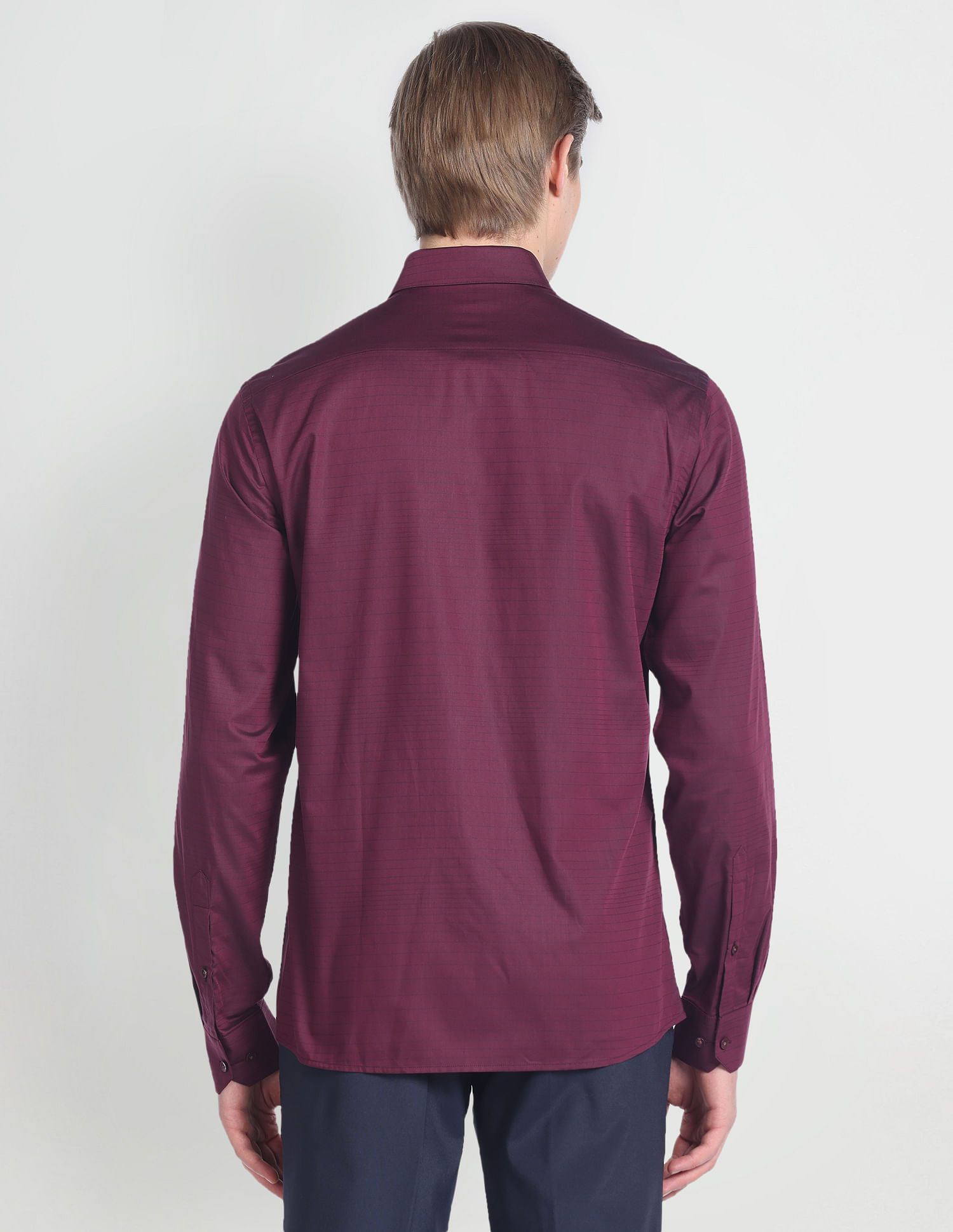Arrow Horizontal Stripe Slim Fit Shirt