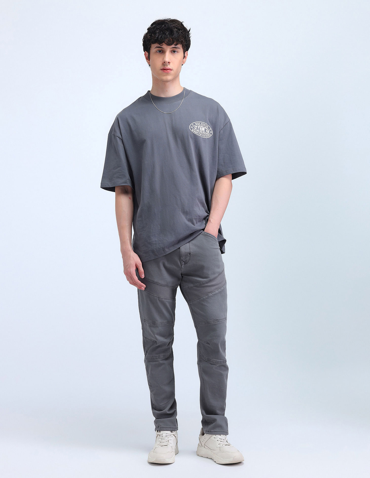 Flying Machine Slash Slim Tapered Fit Mid Rise Jeans