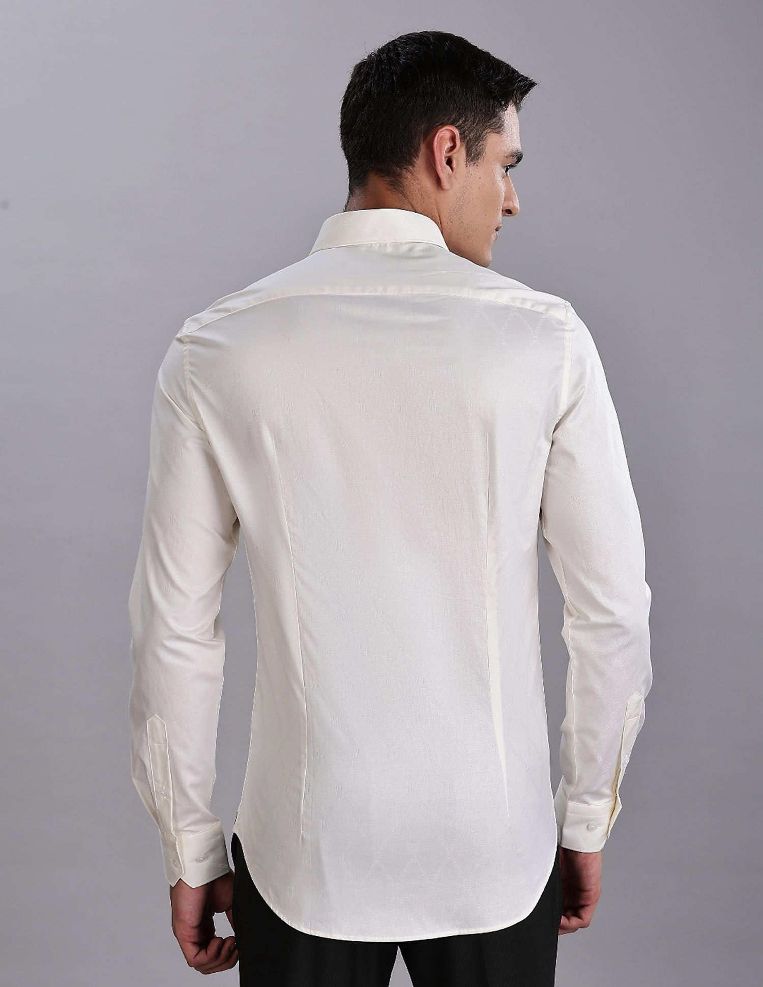 Tommy Hilfiger Self-Design Regular Fit Plain Woven Shirt