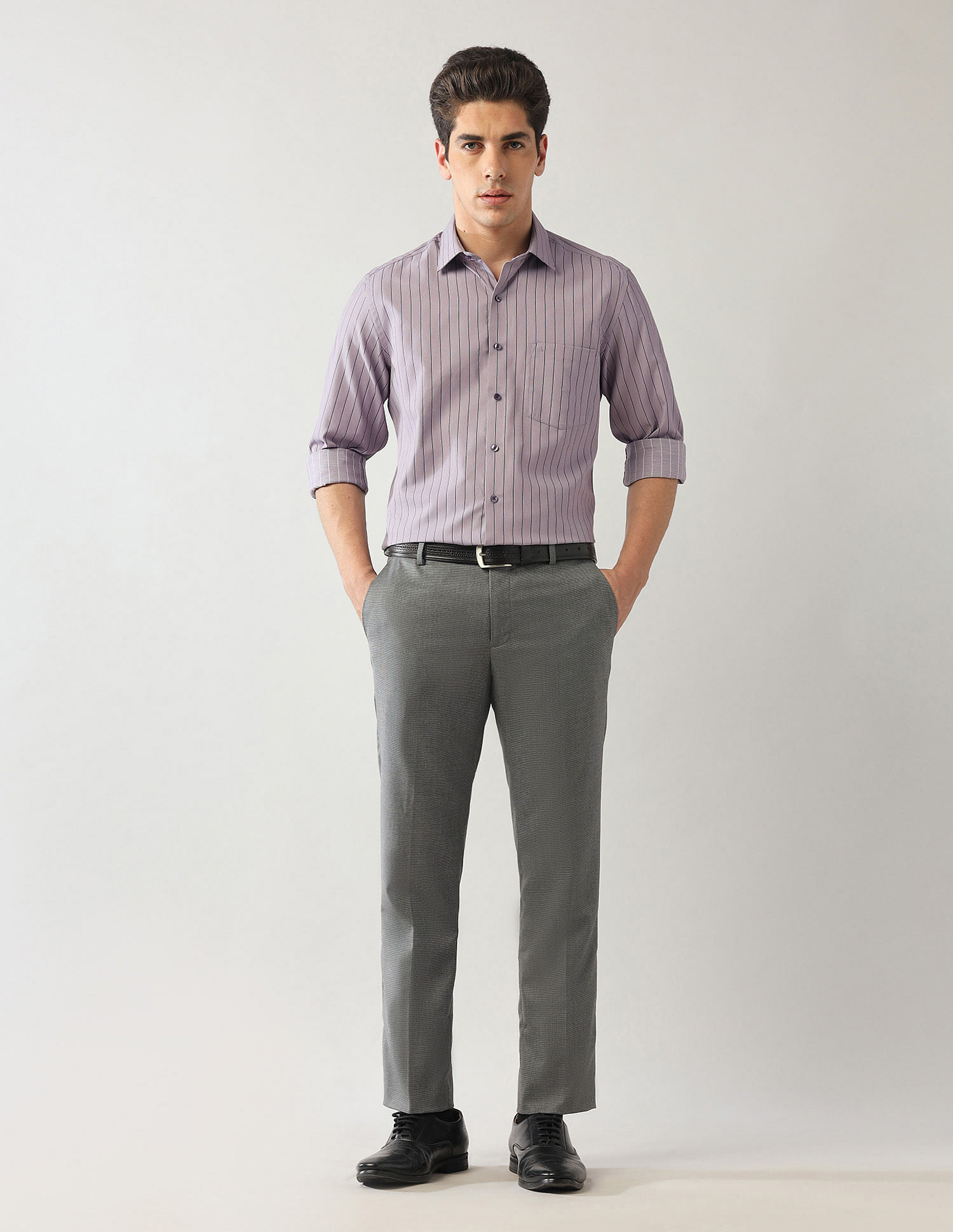 Arrow Vertical Striped Liberty Classic Fit Shirt