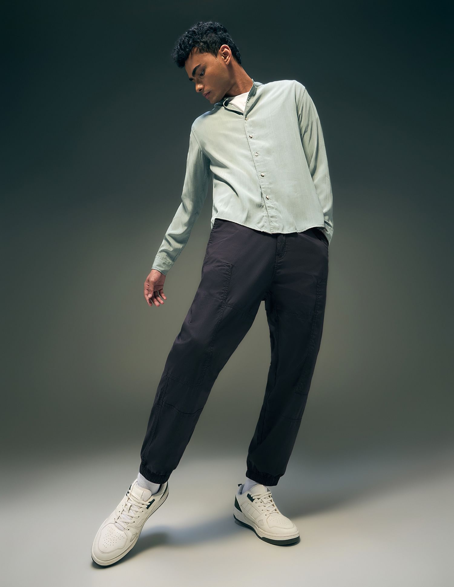 Flying Machine Relaxed Fit Solid Trousers