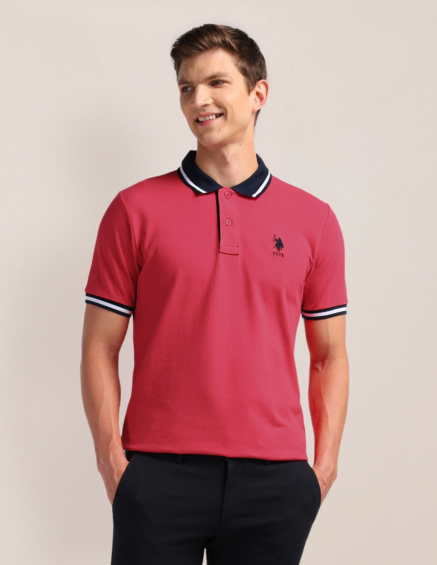 U.S. Polo Assn. Solid Slim Fit Polo Shirt