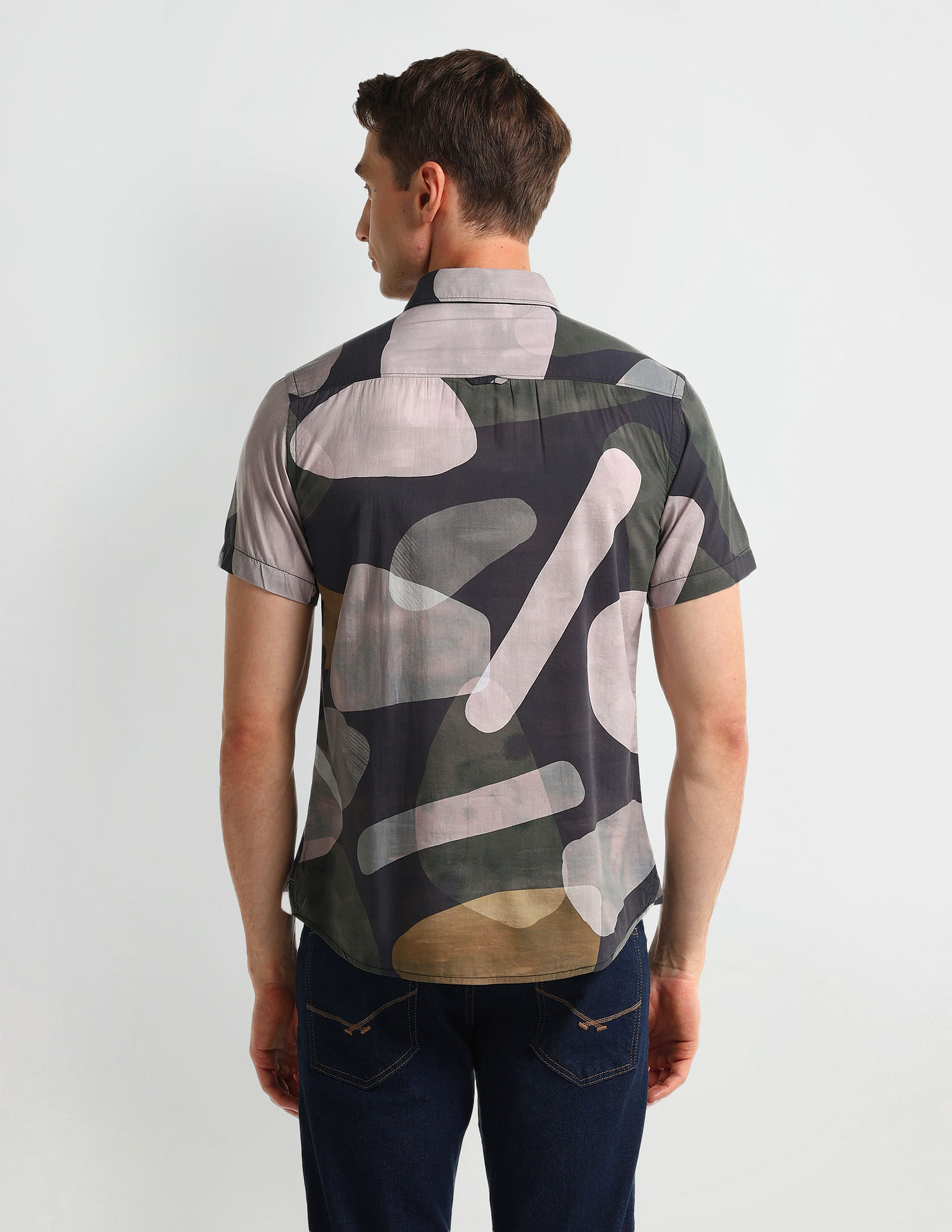 U.S. Polo Assn. Denim Co. Abstract Print Slim Fit Shirt
