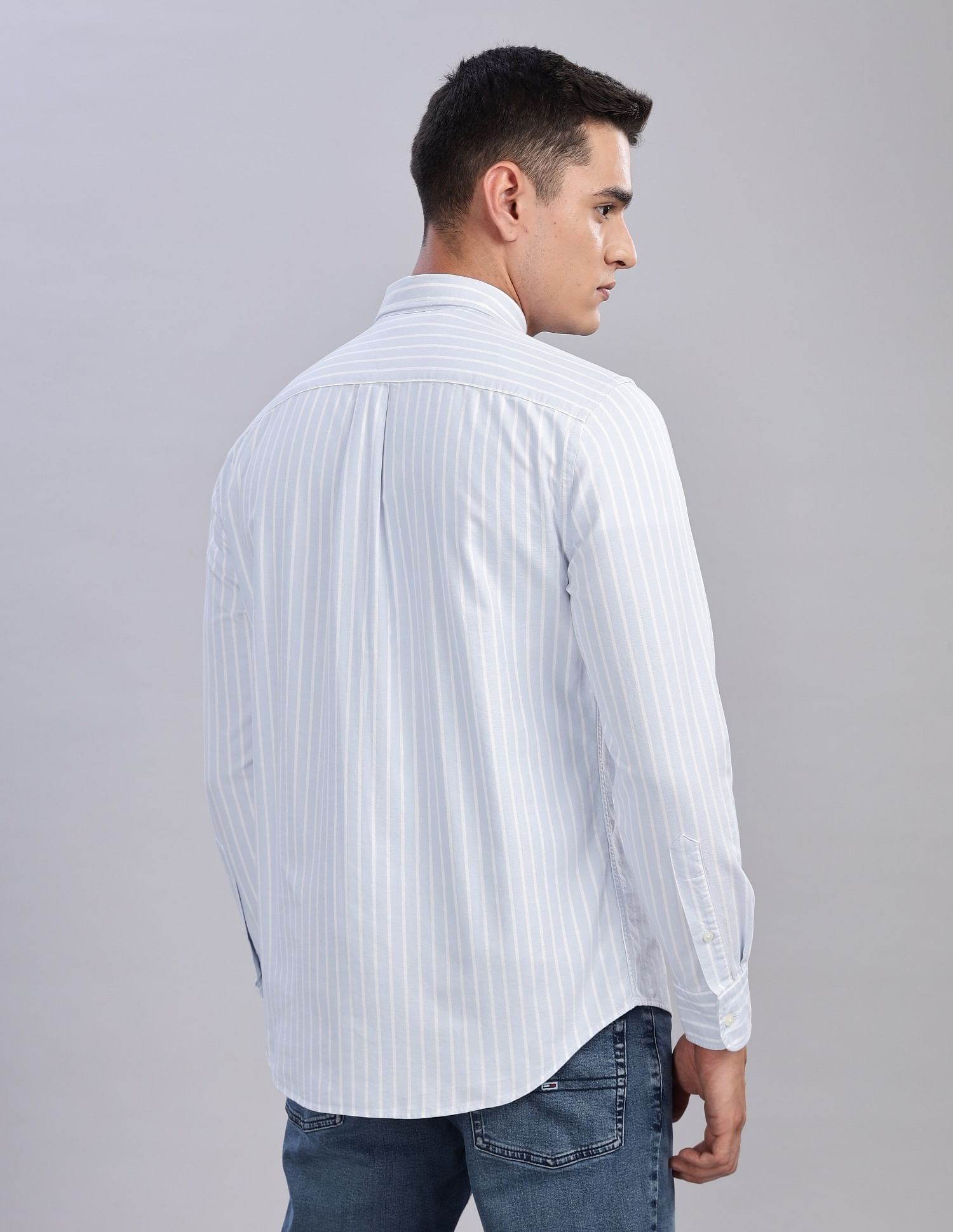 Tommy Hilfiger Vertical Stripes Regular-Fit Oxford Woven Shirt
