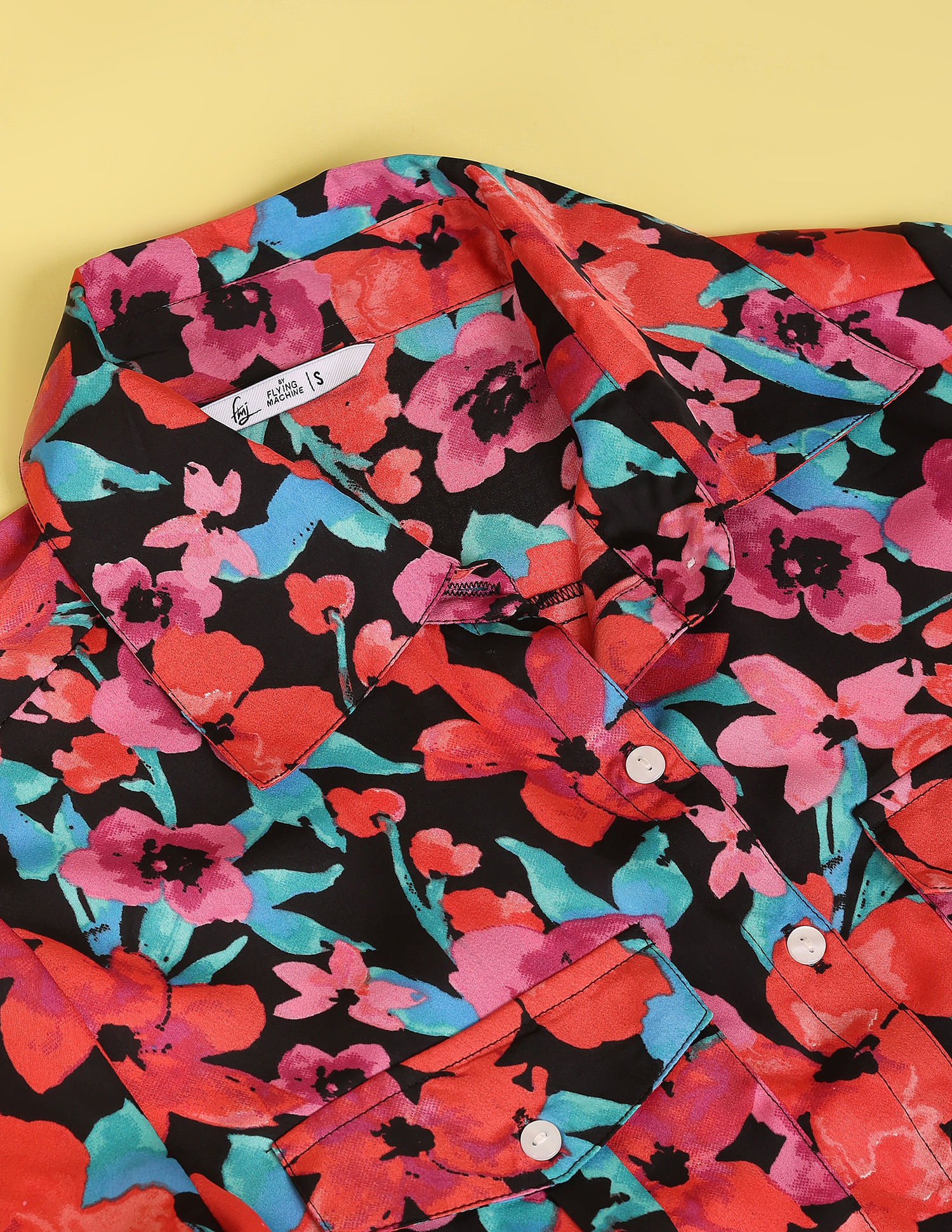 Buy Flying Machine Women Short Sleeve Floral Print Shirt