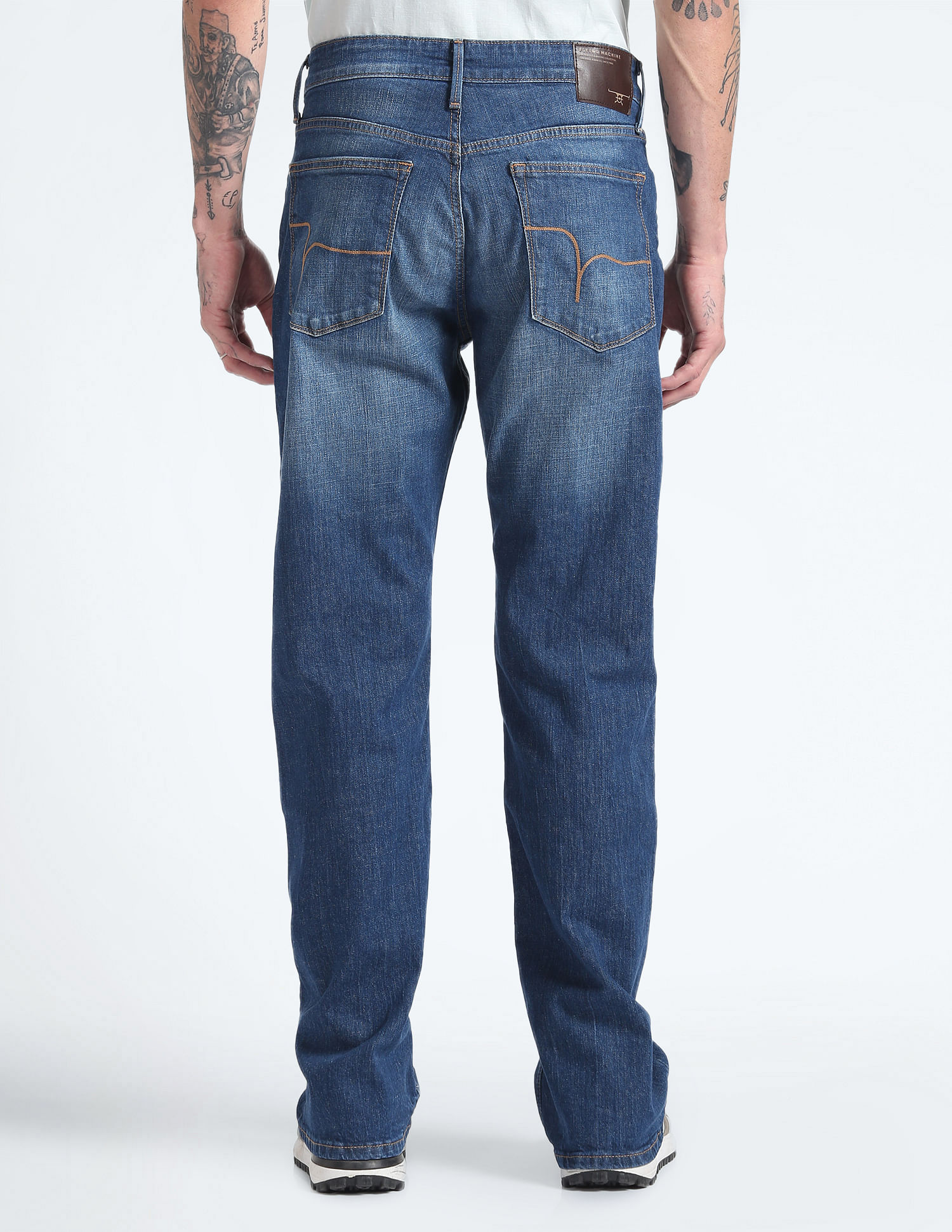 Flying Machine Stone Wash Bootcut Jeans