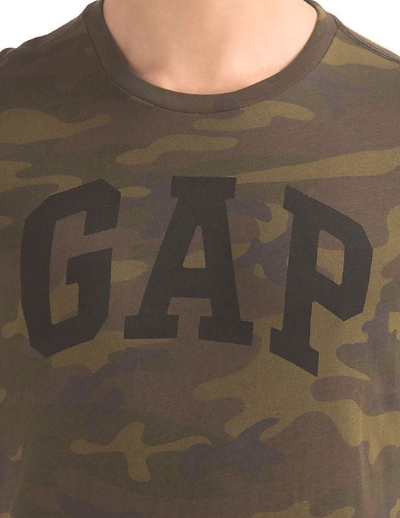Buy GAP Men Green Camo Logo Tee - NNNOW.com